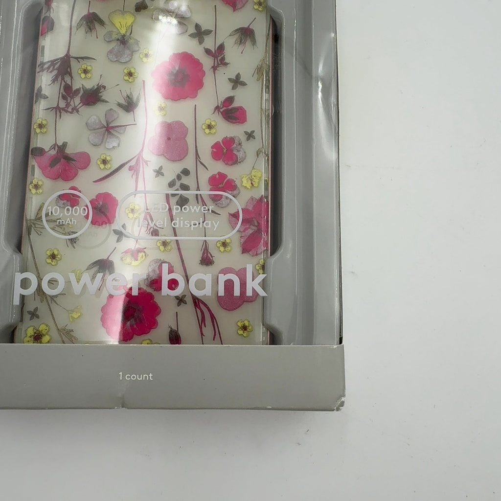 10000Mah Power Bank - Heyday Multi Floral: Dual Device Charging, Usb Cable Included