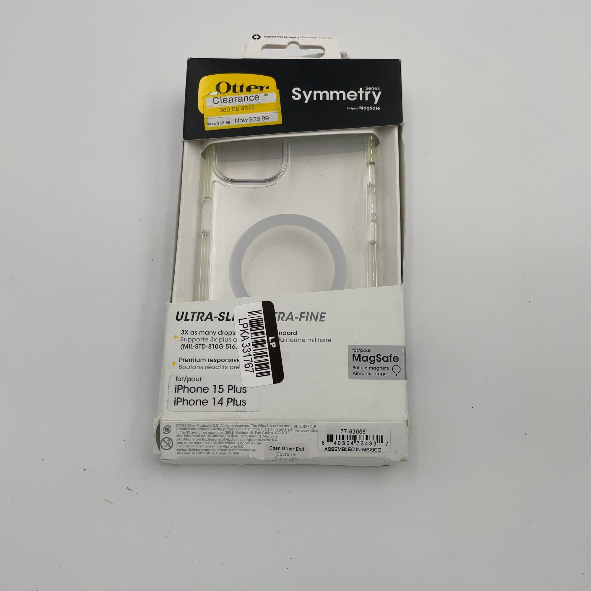 OtterBox iPhone 15 Plus/iPhone 14 Plus Symmetry Series Clear Case with MagSafe - Clear