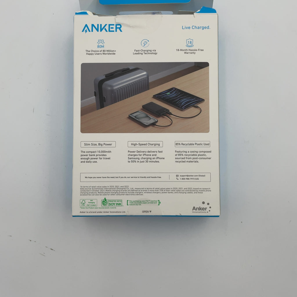 Anker 10000Mah 22.5W Power Bank - Black