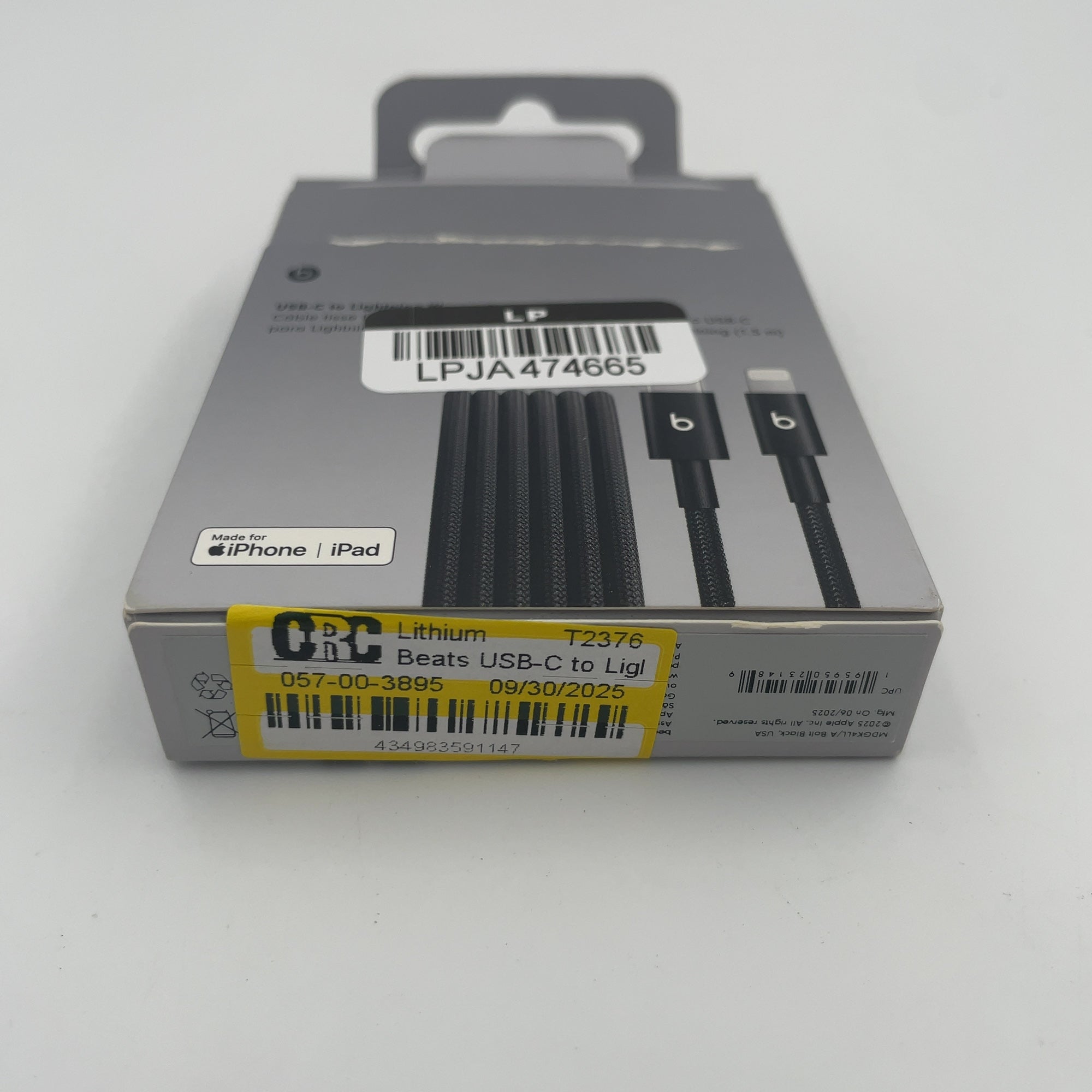 Beats Usb-C To Lightning Woven Cable (1.5 M) - Bolt Black