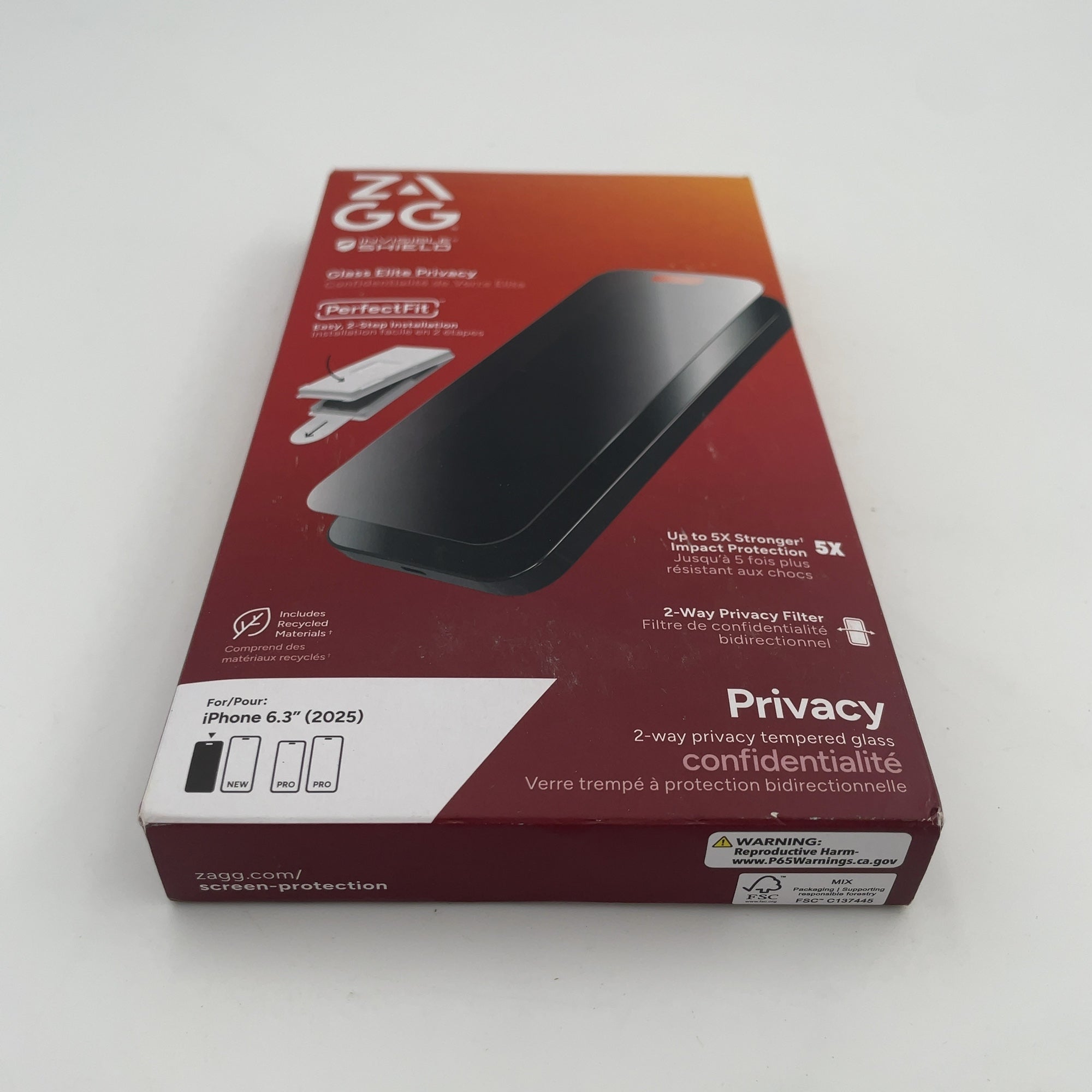 Zagg Apple Iphone 17 Screen Protector Glass Elite Privacy