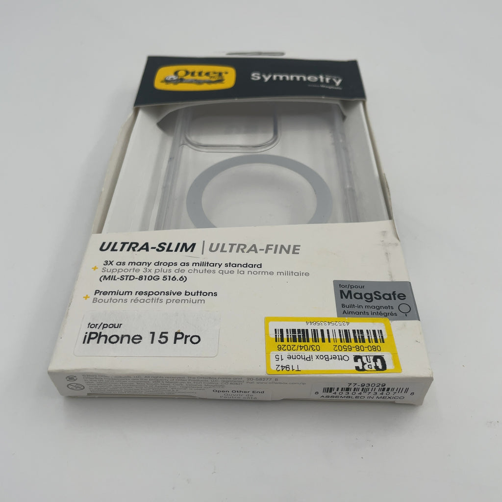 Otterbox Iphone 15 Pro Symmetry Series Clear Case With Magsafe - Clear: Polycarbonate, Solid Pattern
