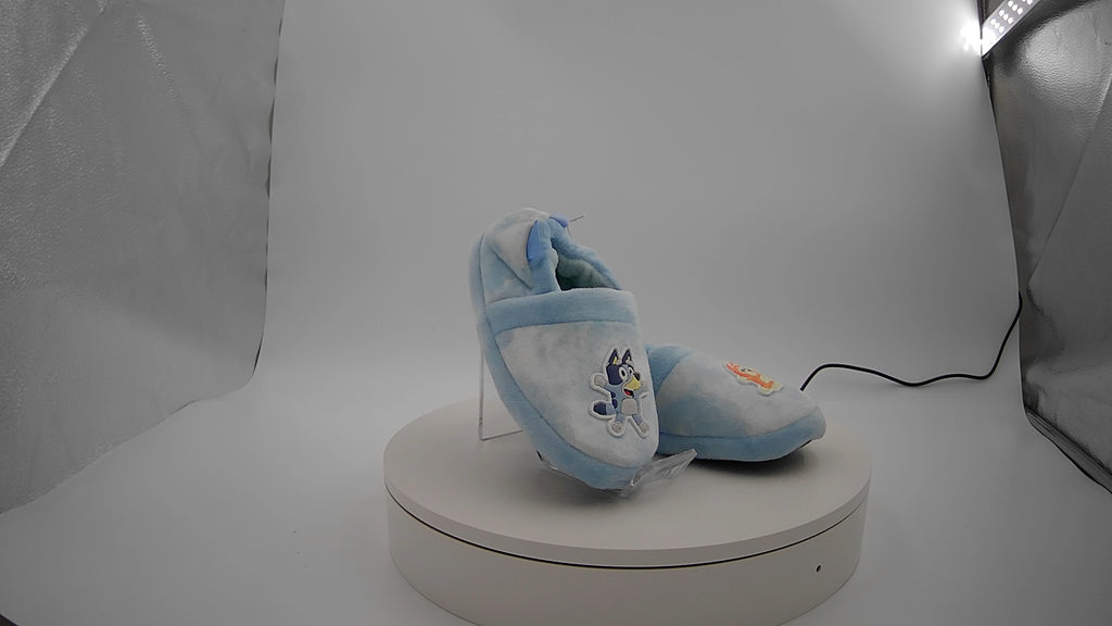 Toddler Bluey Cloud Slippers - Blue XL: Indoor/Outdoor, Animal Icon, Slip On