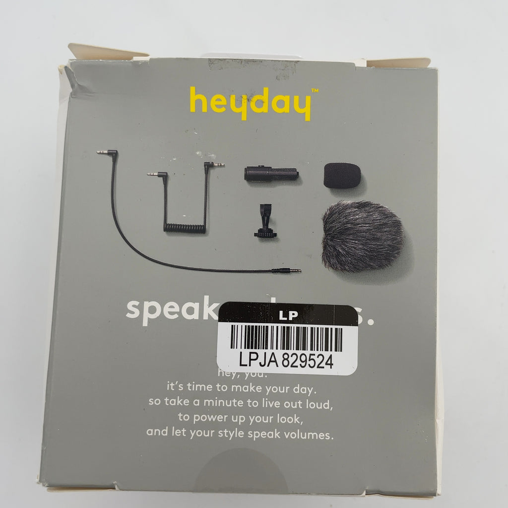 Cardioid Microphone - Heyday Black: Lavalier Condenser, 3.5Mm Jack, Omnidirectional