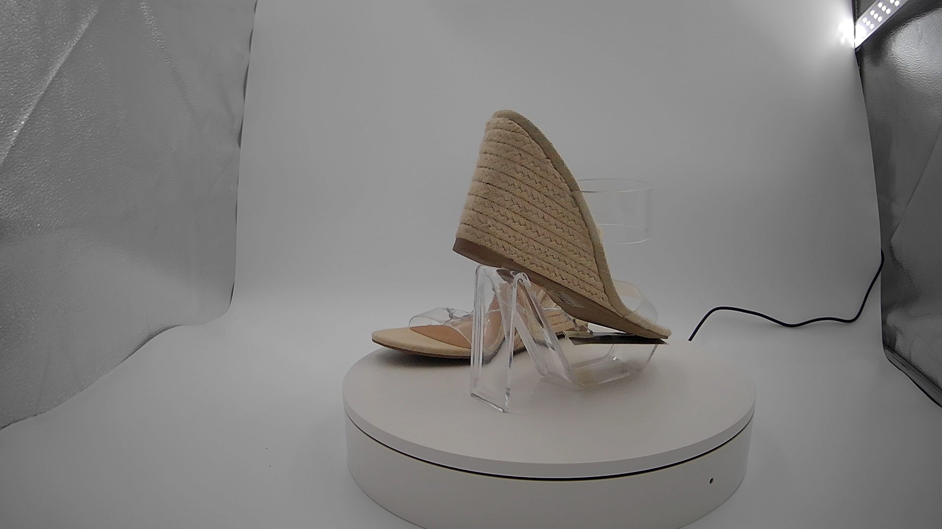 Women's Ansel Double Band Open Toe Wedge Heels with Memory Foam Insole - A New Day Tan 7: Slip-On Platform