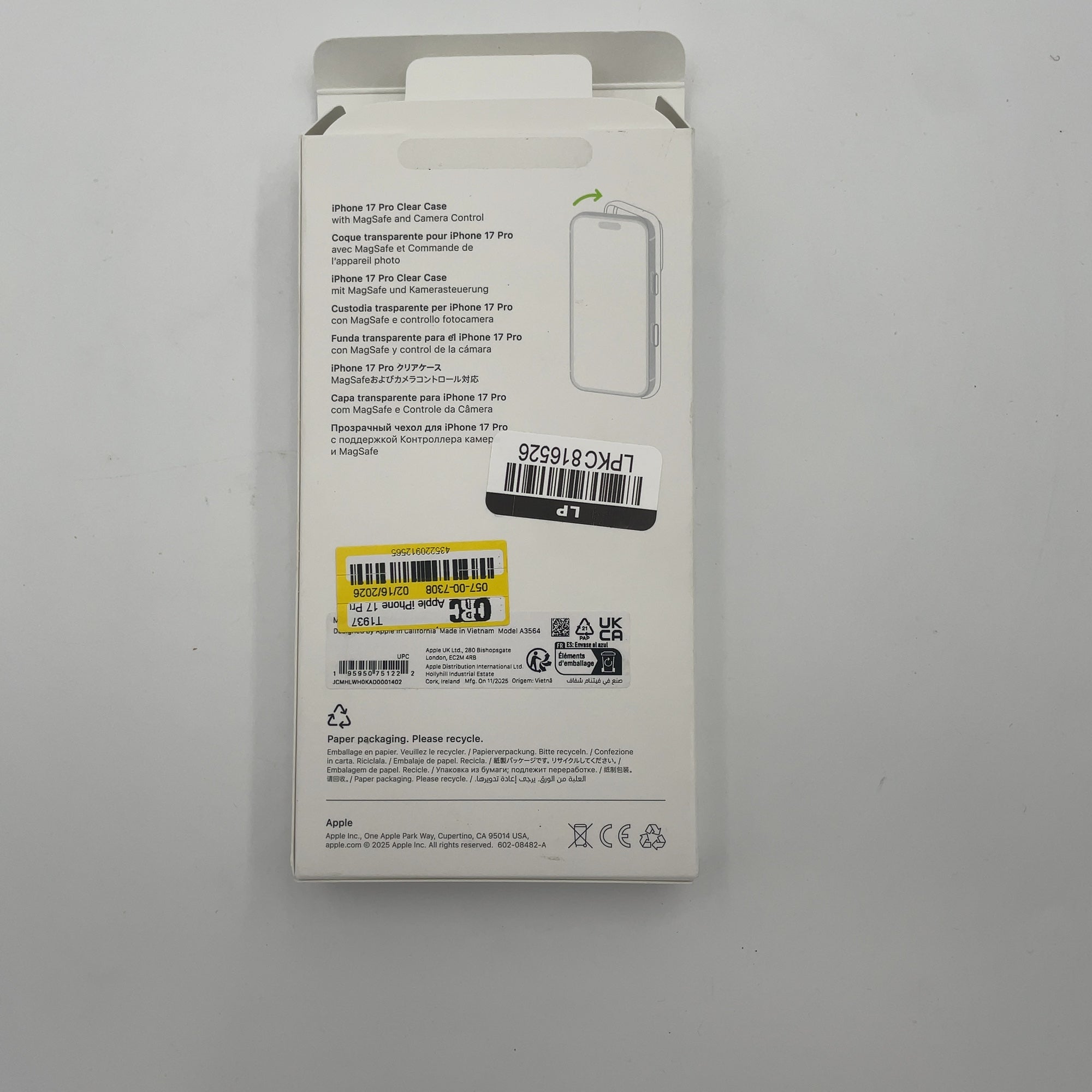 Apple Iphone 17 Pro Clear Case With Magsafe