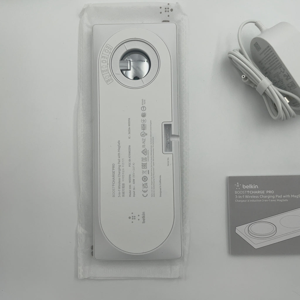 Belkin Boostcharge Pro 3 In 1 Wireless Charging Pad Magsafe - White (Wiz016Ttwh-Tl)