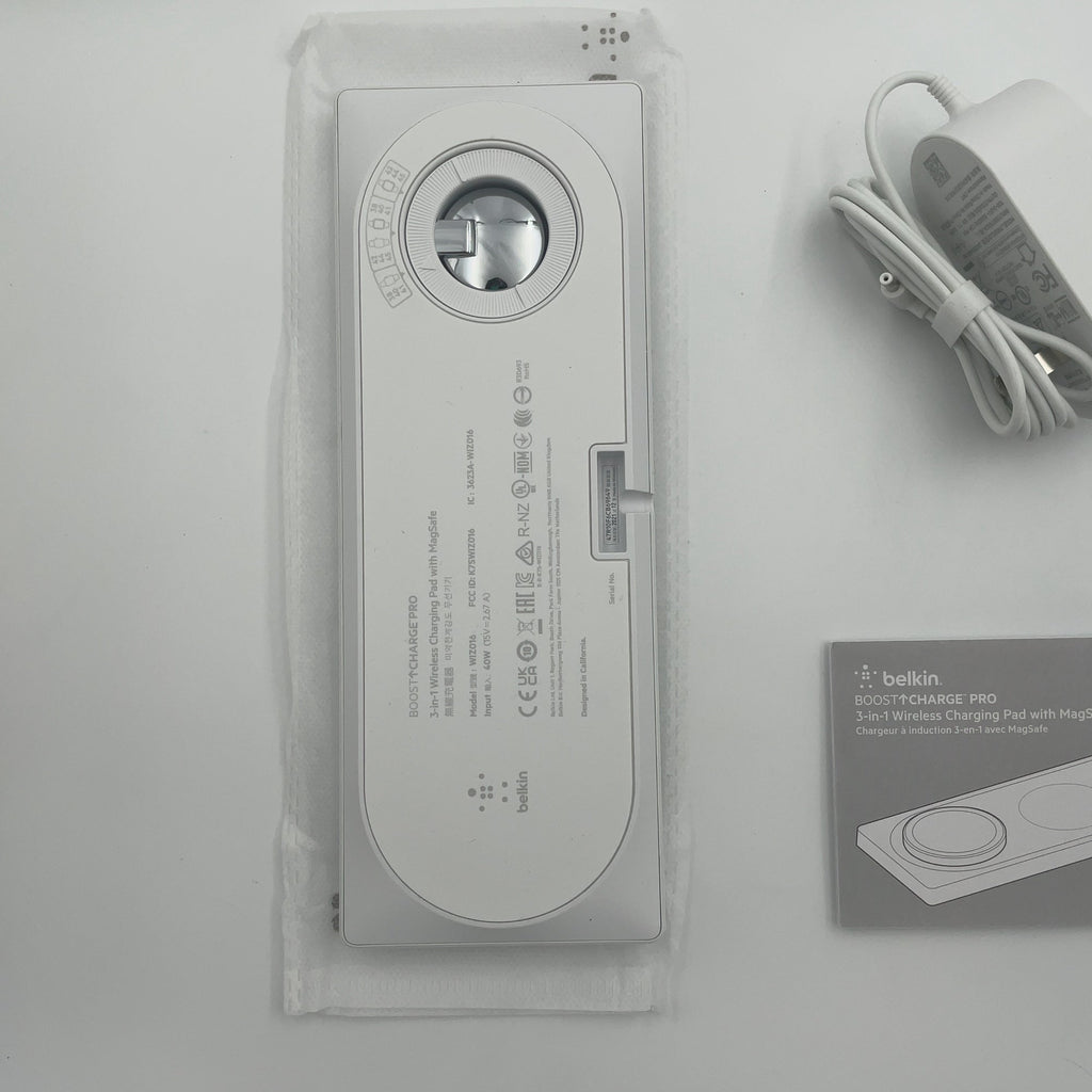 Belkin Boostcharge Pro 3 In 1 Wireless Charging Pad Magsafe - White (Wiz016Ttwh-Tl)