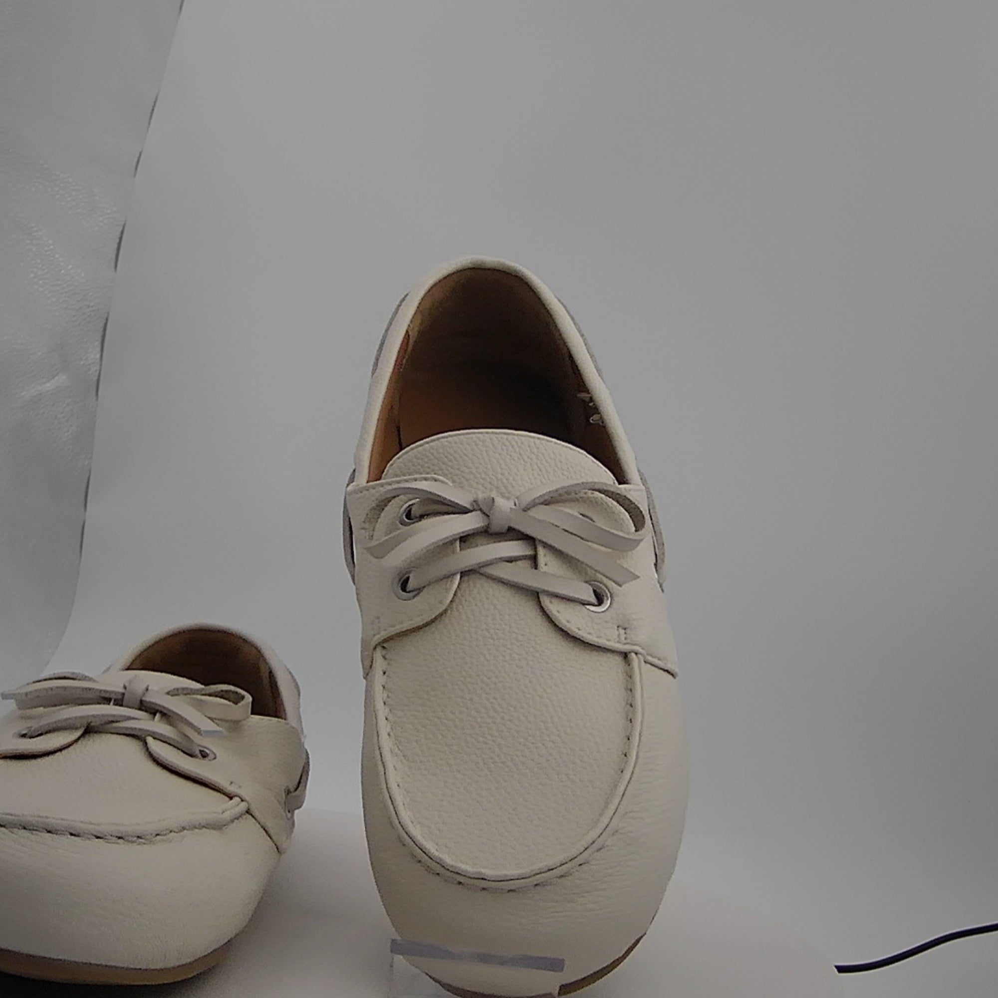 Women's Midge Boat Shoe Flats With Memory Foam Insole - Universal Thread Off-White 9.5: Pull-On, Contoured Footbed