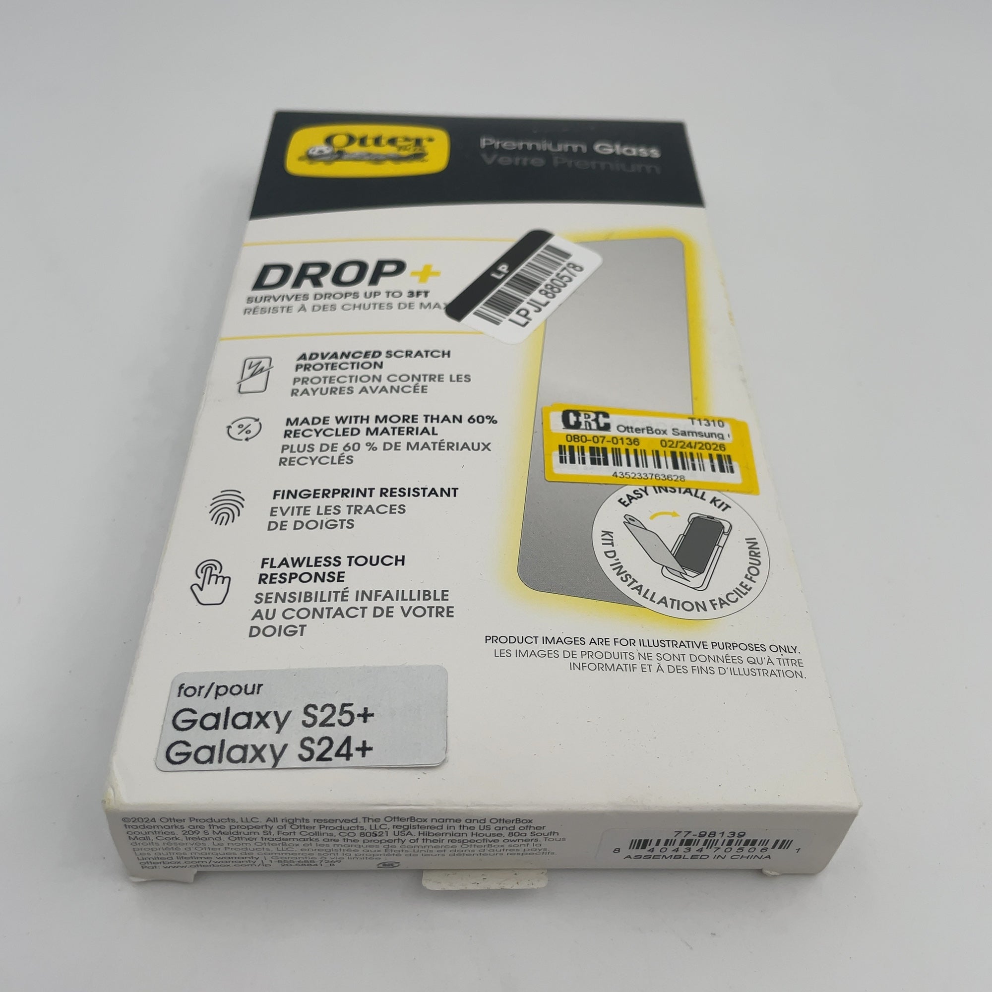 Otterbox Samsung Galaxy S25+/S24+ Premium Glass: Scratch-Resistant Screen Protector
