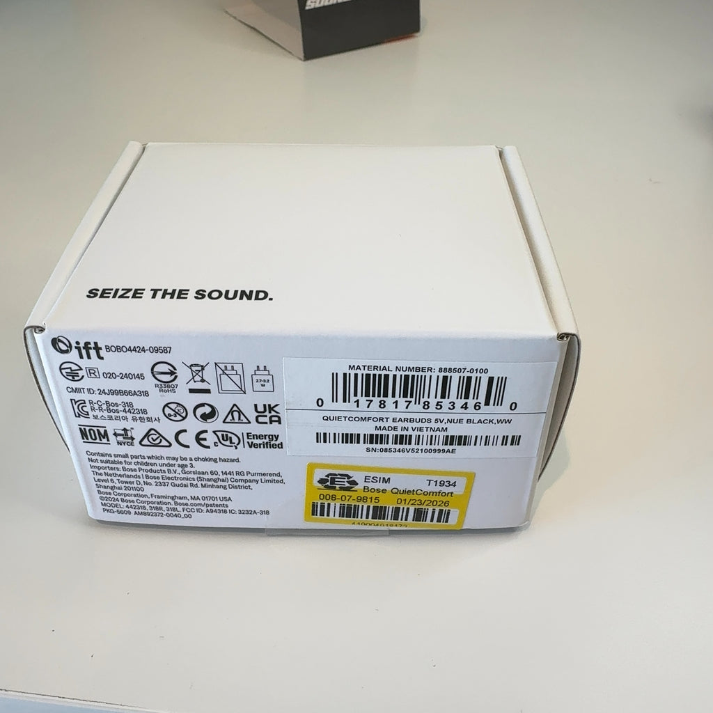 Bose Quietcomfort Wireless Noise Cancelling Bluetooth Earbuds - Black