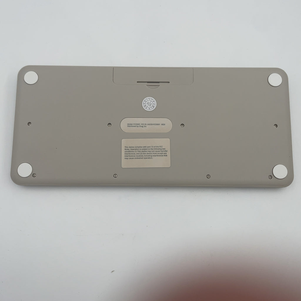 North Compact Round Key Wireless Keyboard - Beige