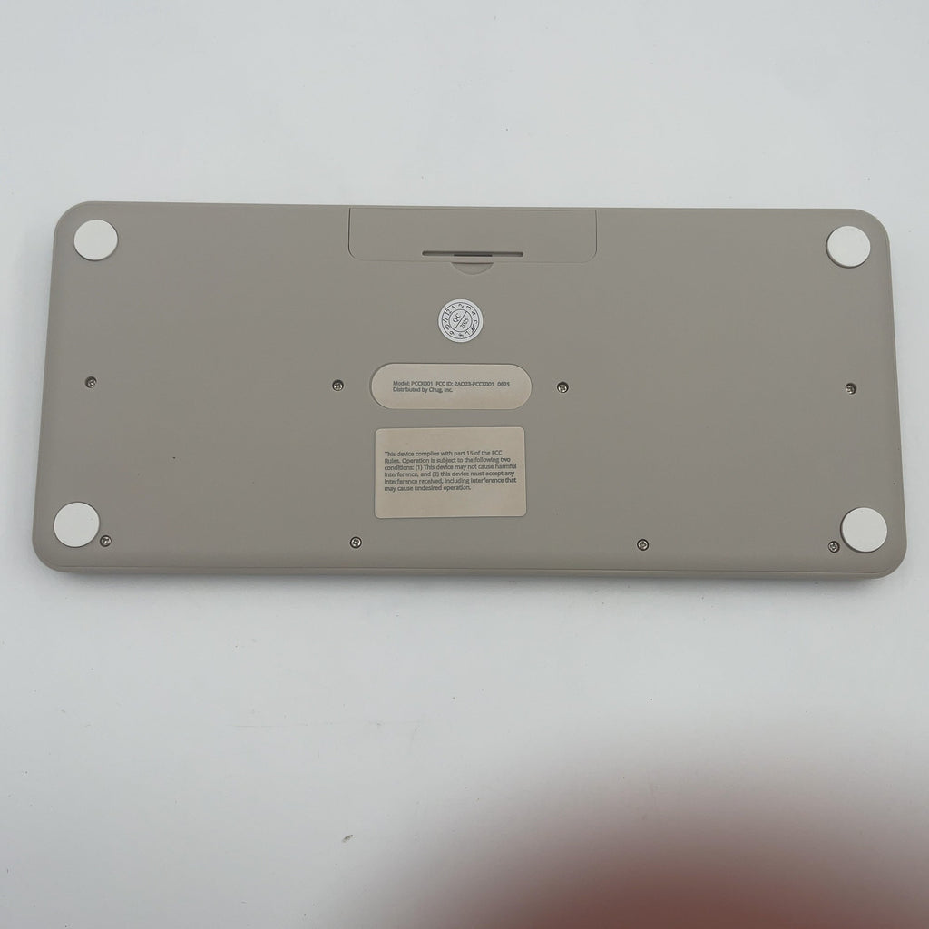 North Compact Round Key Wireless Keyboard - Beige