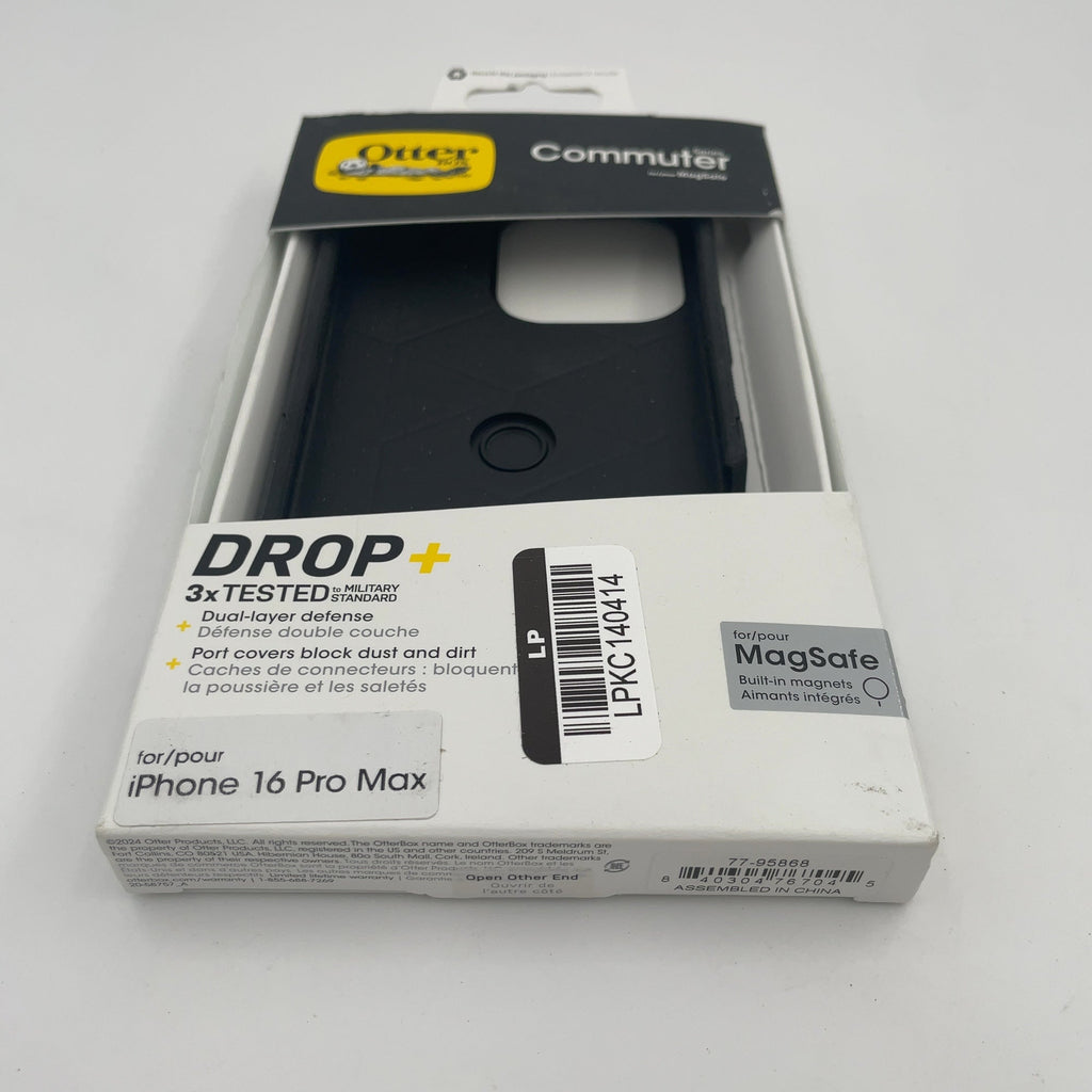 Otterbox Iphone 16 Pro Max Commuter Series Case With Magsafe - Black: Plastic, Solid Pattern