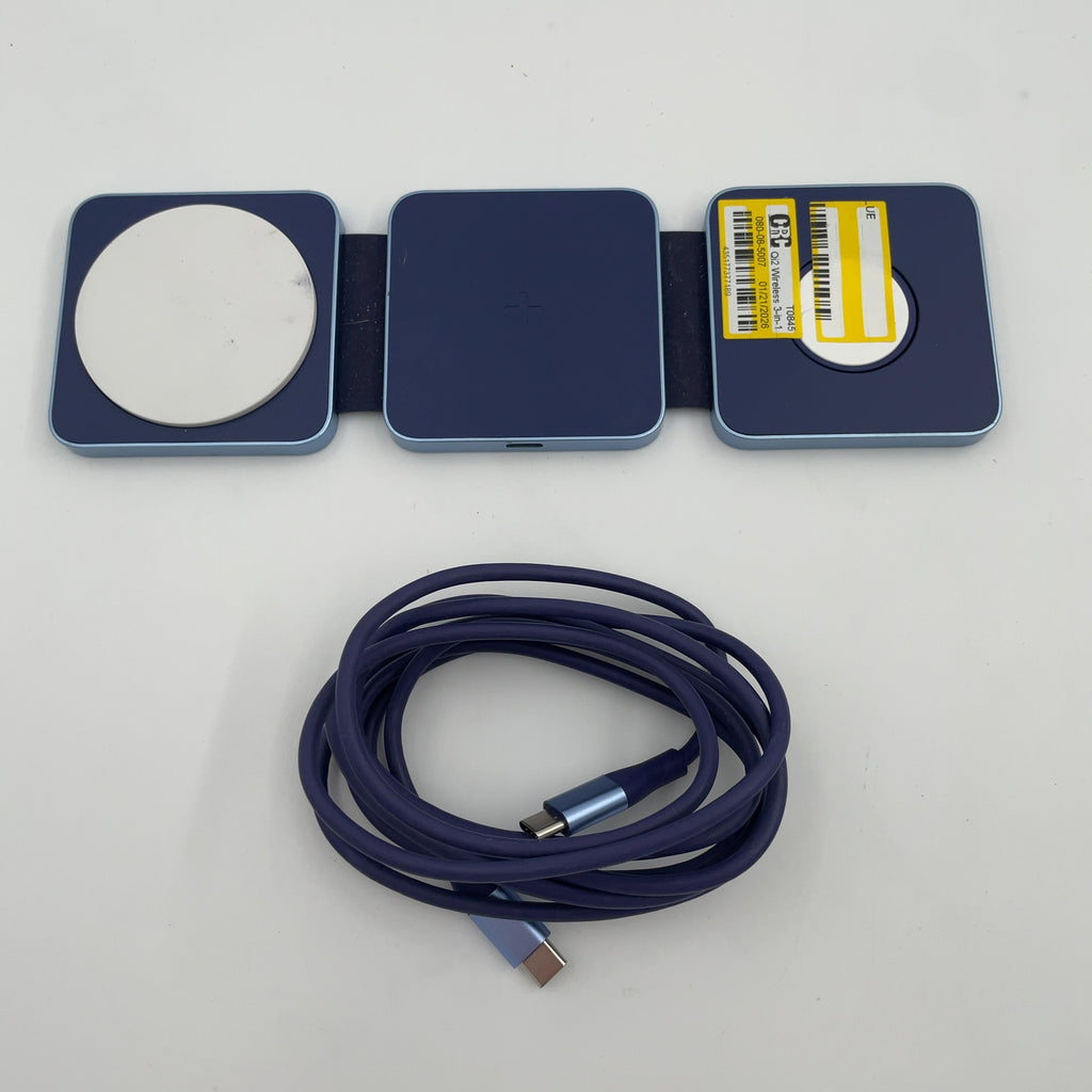 Qi2 Wireless 3-In-1 Folding Charging Pad - Future Dusk - Heyday Dark Blue