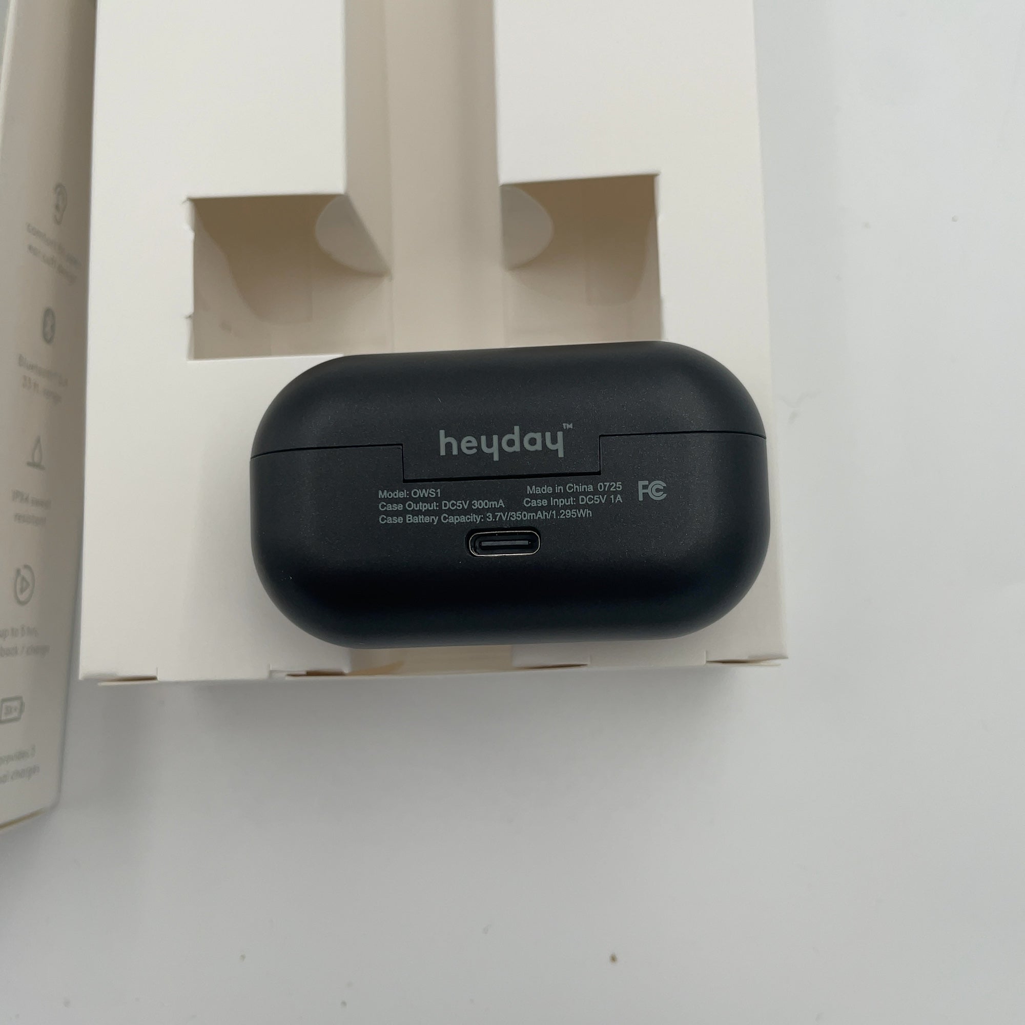 Open-Ear Jewelry Earbuds - Heyday Black: Usb-C, Built-In Microphone, Sweat-Resistant