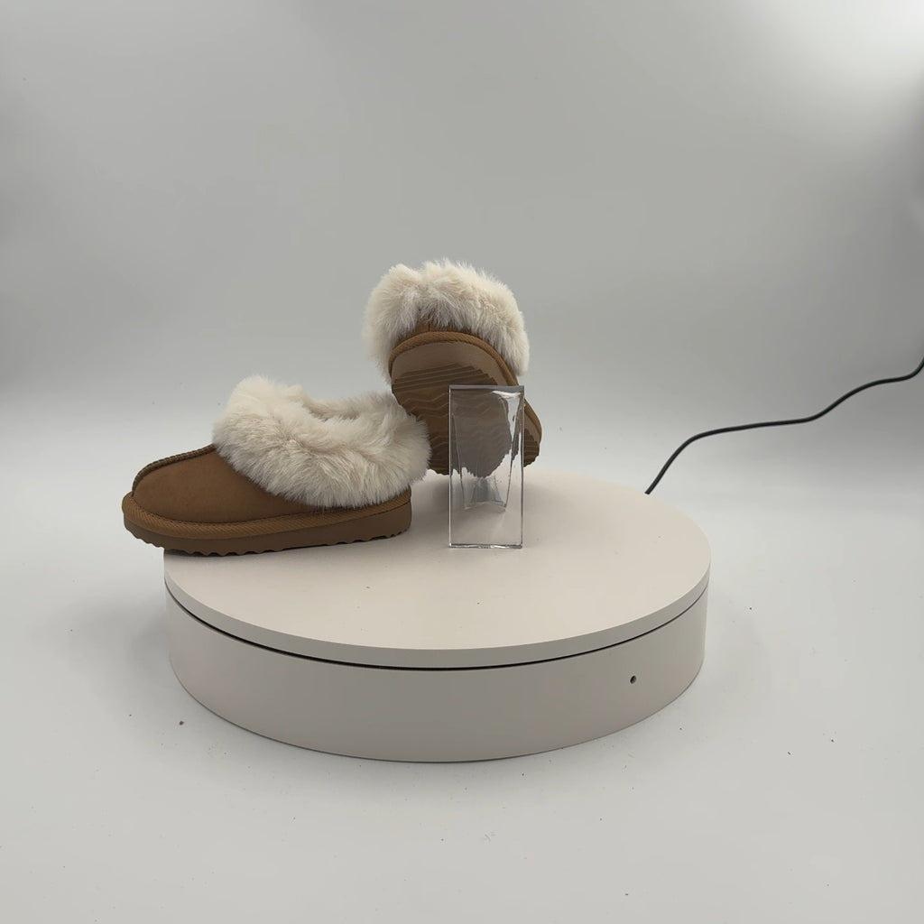 Kids' Inez Scuff Slipper - Cat & Jack Brown 2