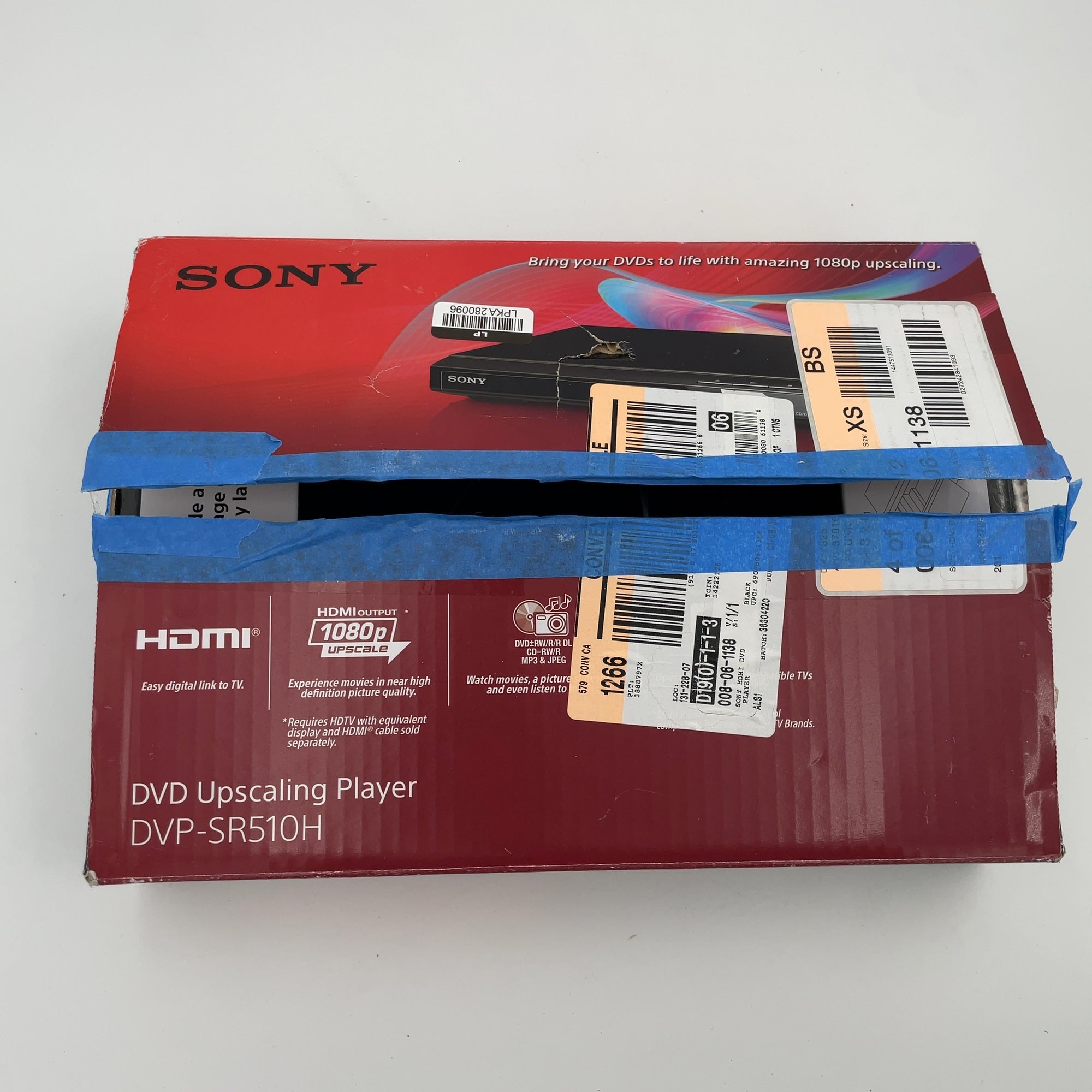 Sony 1080P Upscaling Dvd Player - Black (Dvpsr510H)