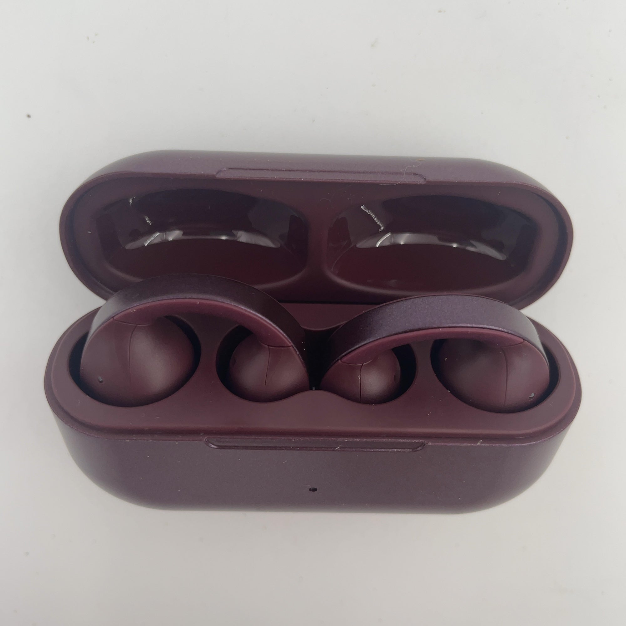 Open-Ear True Wireless Usb-C Earbuds With Microphone - Heyday Dark Cherry: Bluetooth 5.3, Built-In Mic, Sweat-Resistant