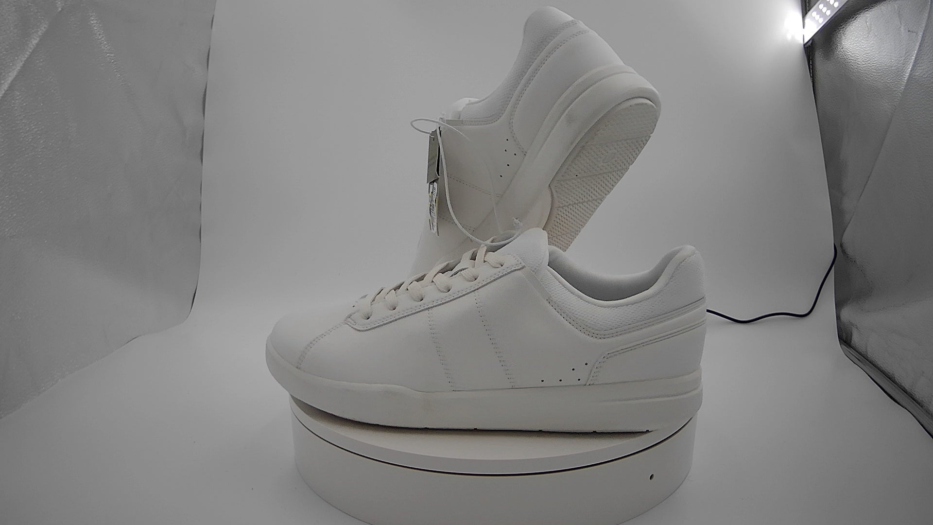 Men's Scout Sneakers - Goodfellow & Co White 11: Lace-Up, Cushioned Footbed, Mesh Construction, Medium Width