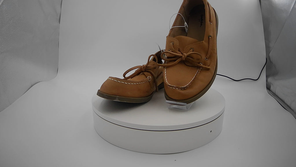 Men's Bennett Genuine Leather Loafers with Memory Foam Insole - Goodfellow & Co Cognac 10.5: Pull-On, Flexible TPR Outsole