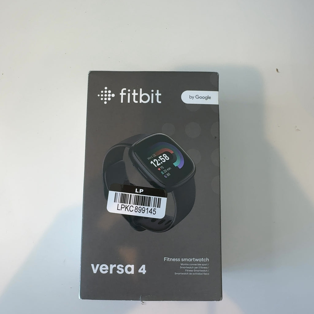Fitbit Versa 4 Smartwatch - Graphite Aluminum With Black Band