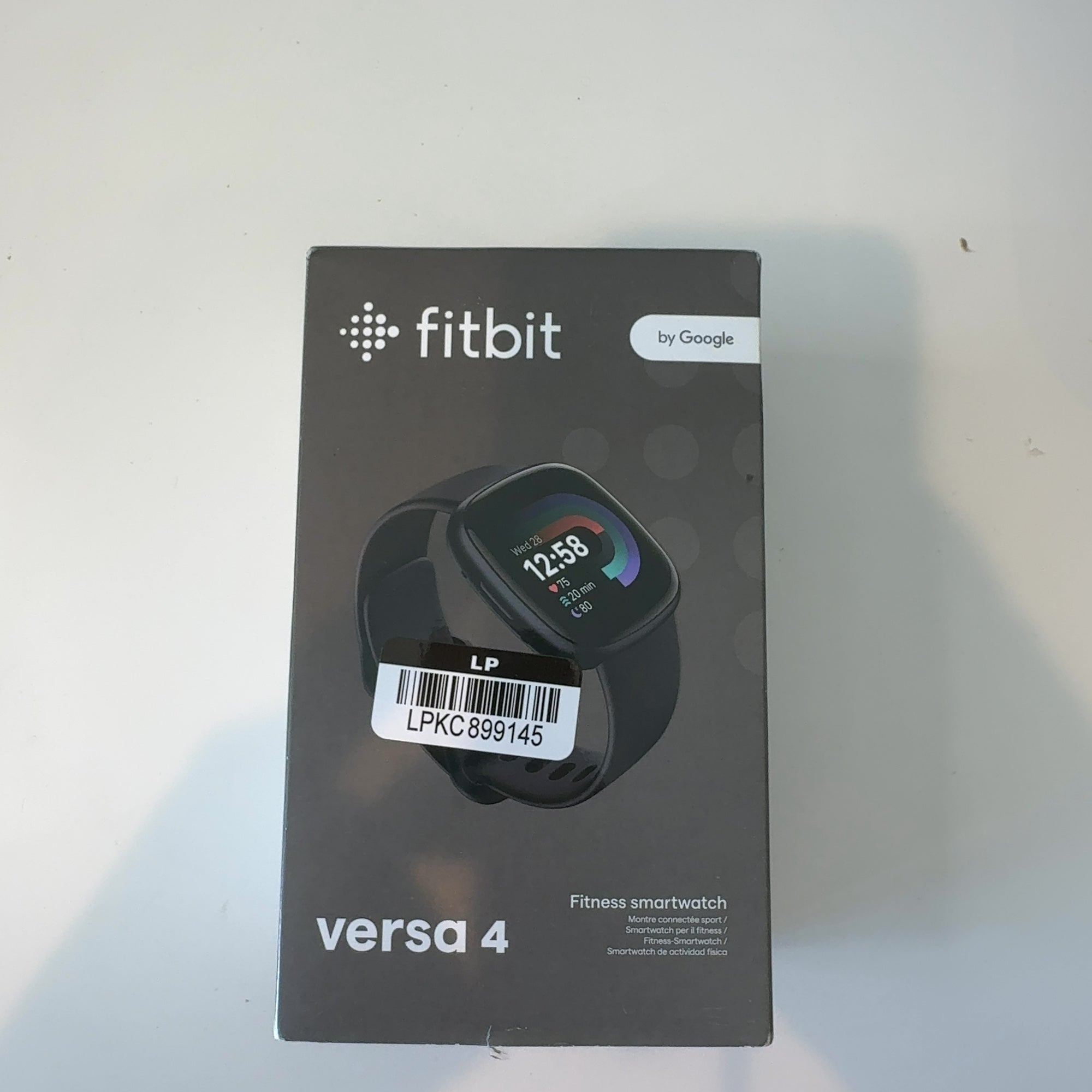 Fitbit Versa 4 Smartwatch - Graphite Aluminum With Black Band