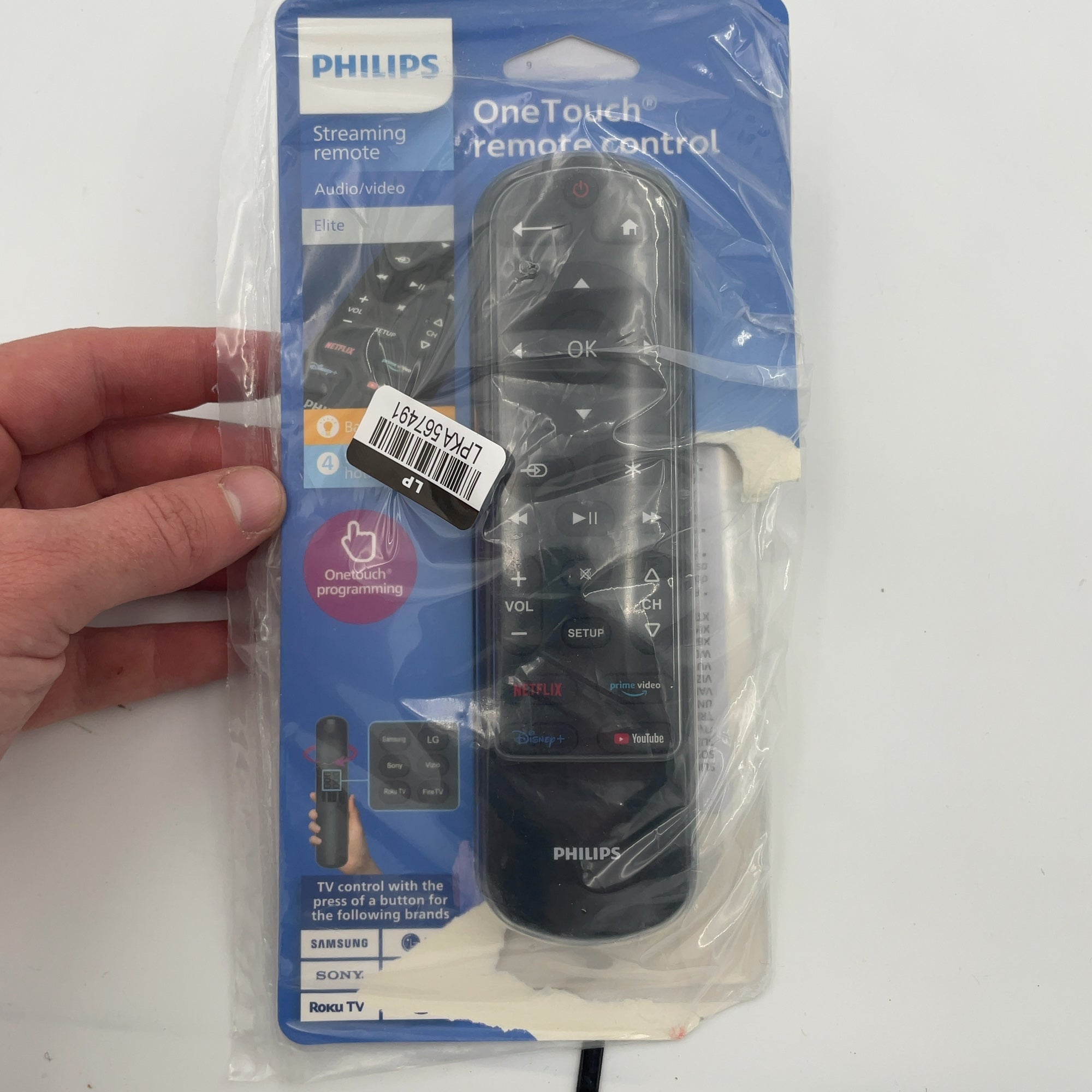 Philips One-Touch Programming Streaming Replacement Remote: Infrared Tv Accessory