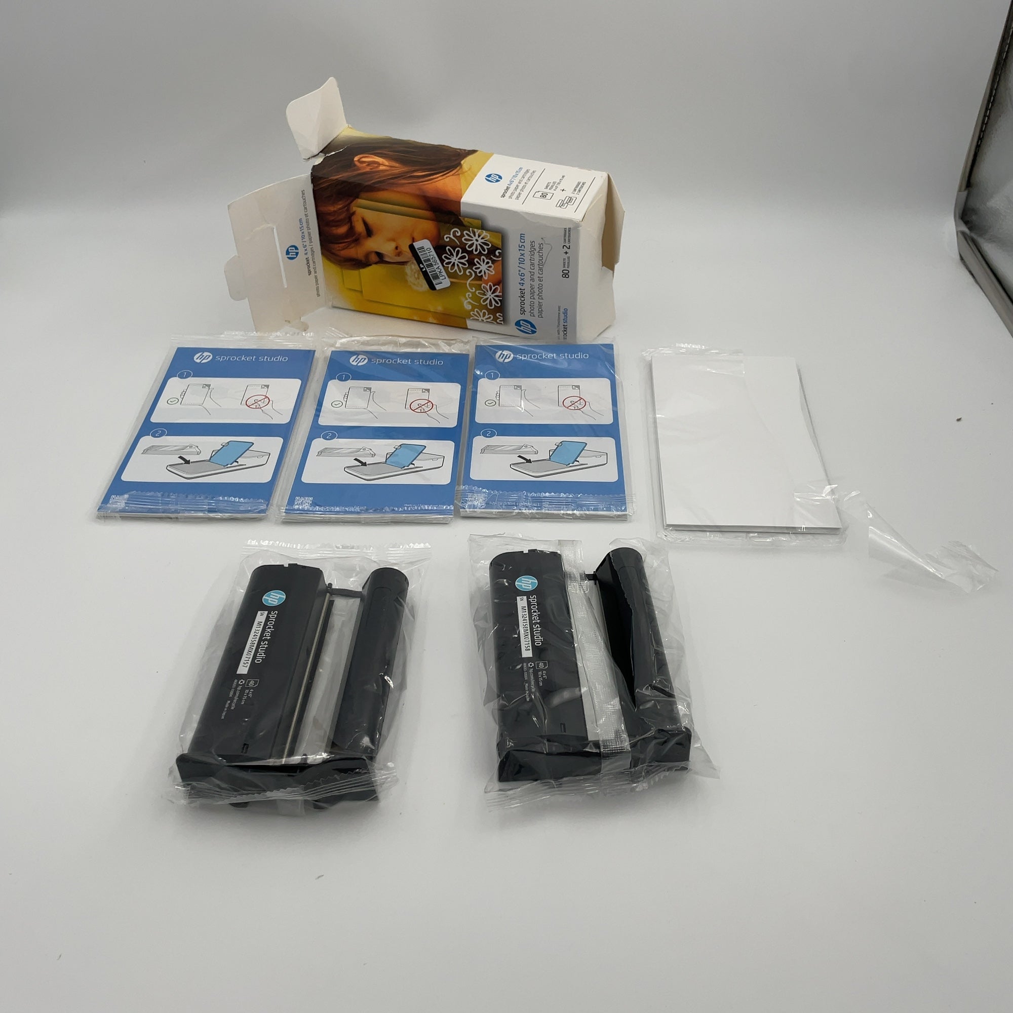 HP Sprocket 4x6 Studio Paper and Ink Cartridges