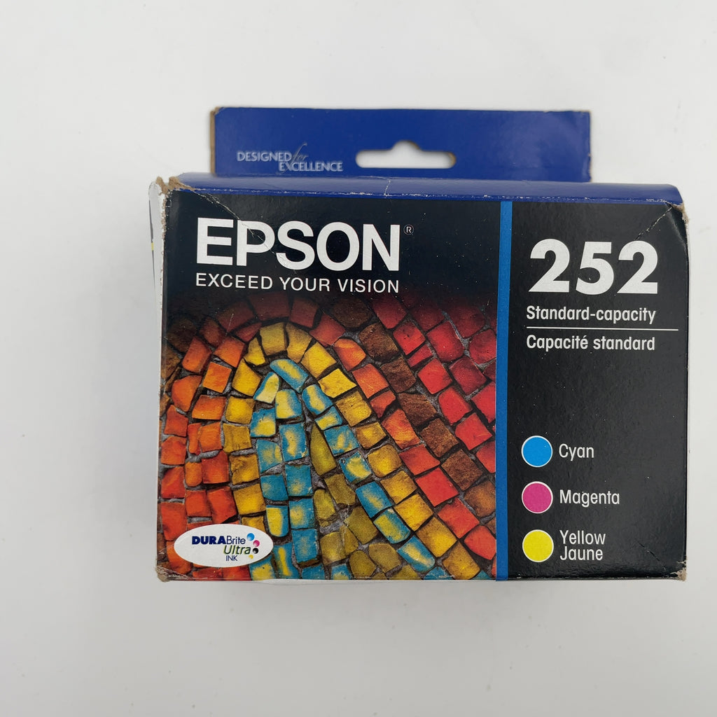 Epson 252 C/M/Y 3Pk Ink Cartridges - Cyan, Magenta, Yellow (T252520-Cp): Standard Yield Ink Series (Please Be Advised That Sets May Be Missing Pieces Or Otherwise Incomplete.)