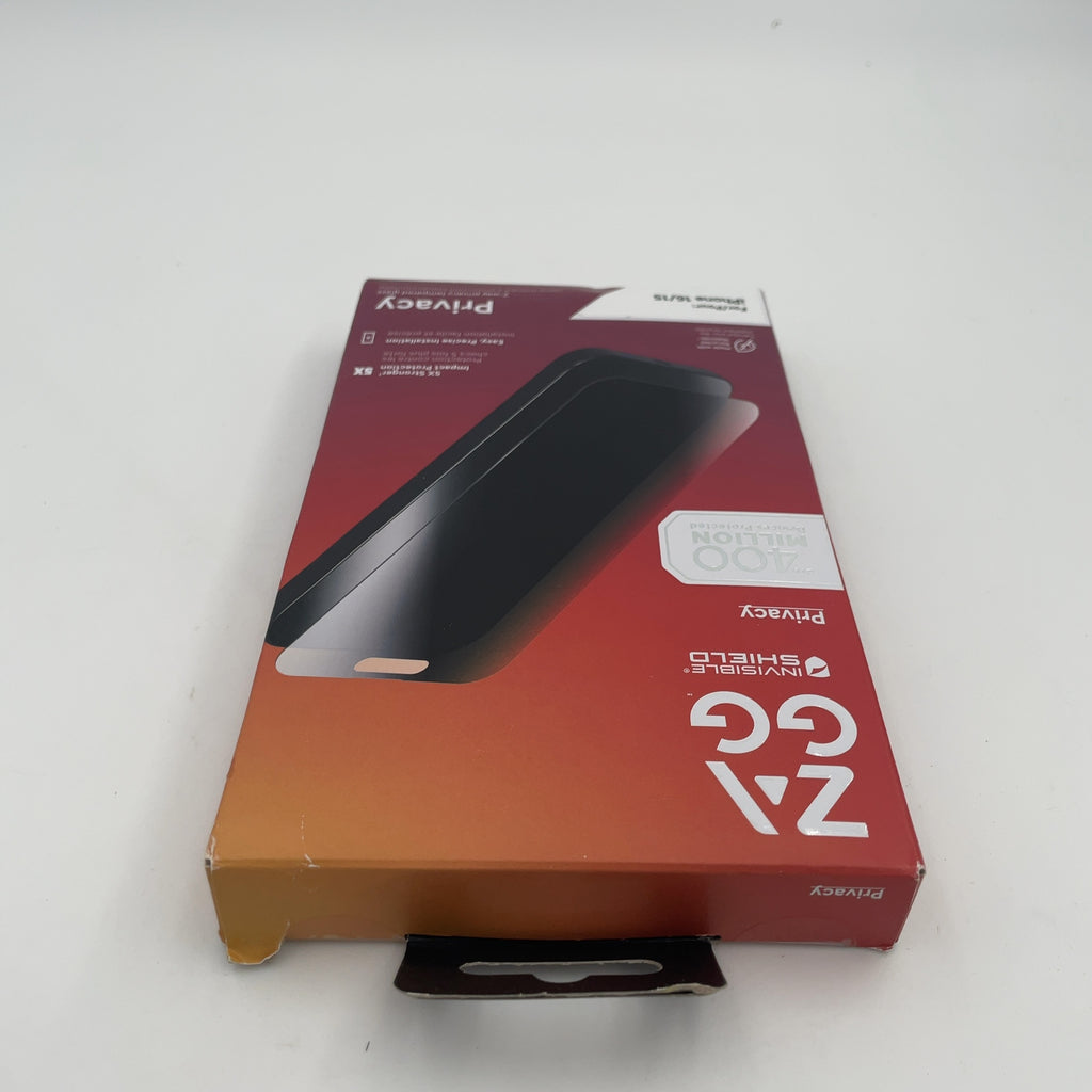 Zagg Apple Iphone 16/Iphone 15 Glass Elite Privacy Screen Protector: Anti-Fingerprint, Scratch-Resistant