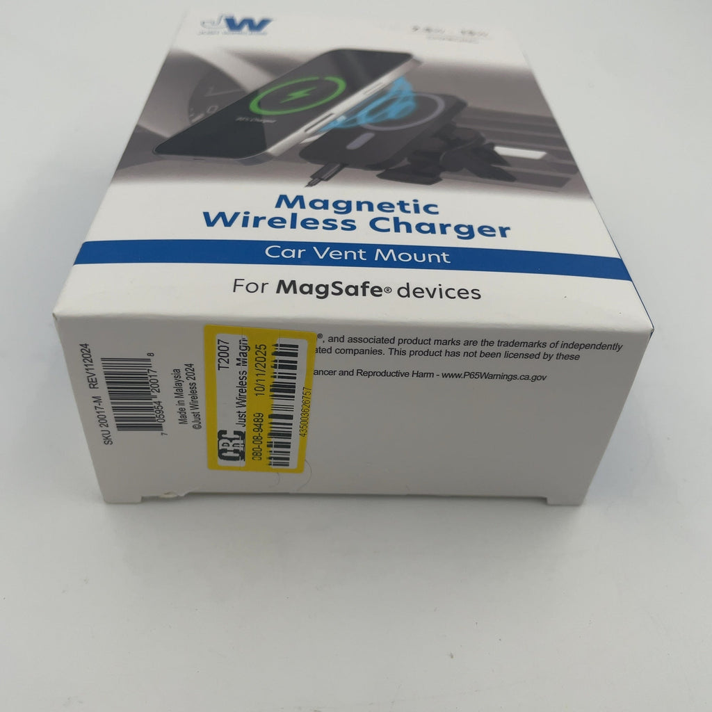 Just Wireless Magnetic Charging For Magsafe Charger Car Mount - Black