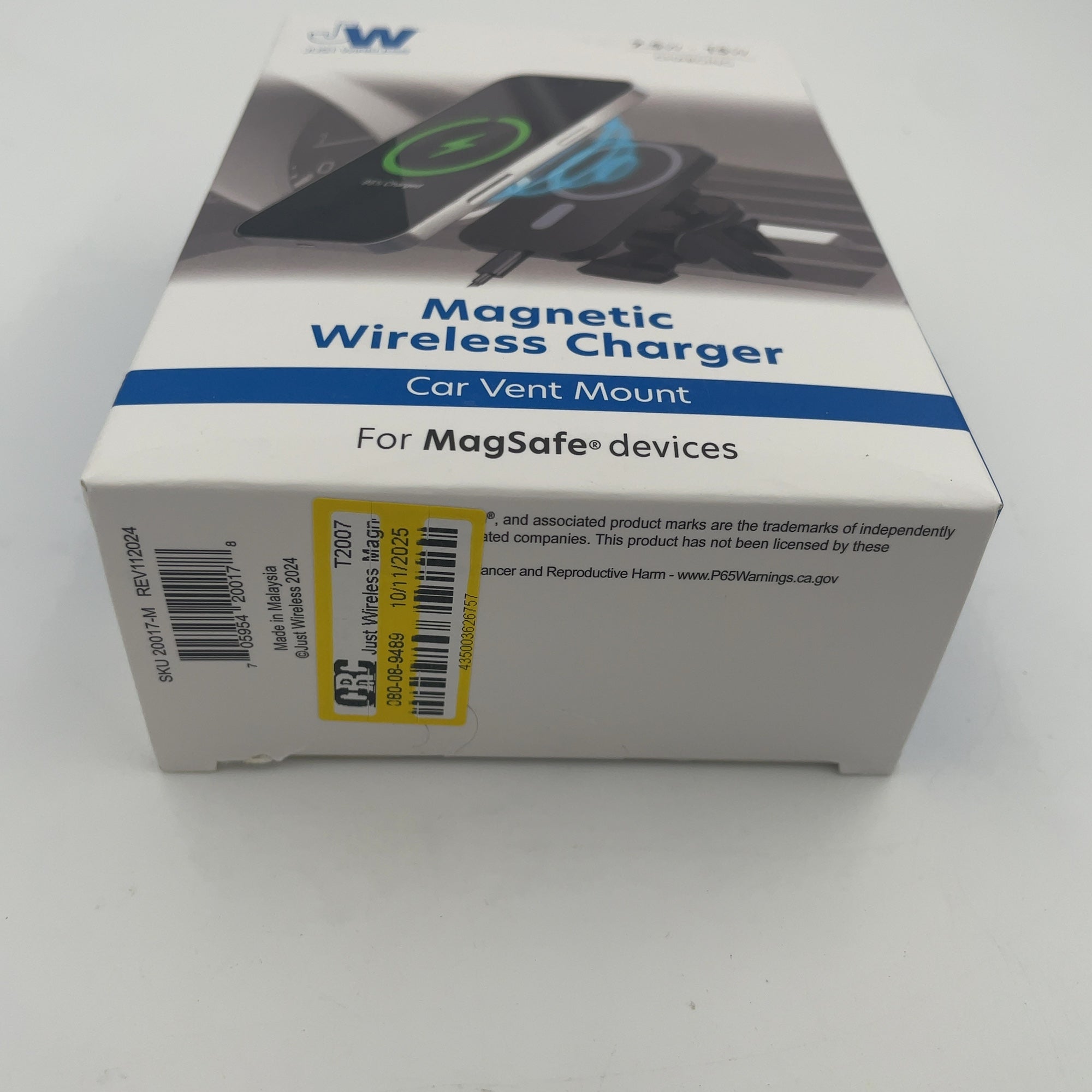 Just Wireless Magnetic Charging For Magsafe Charger Car Mount - Black