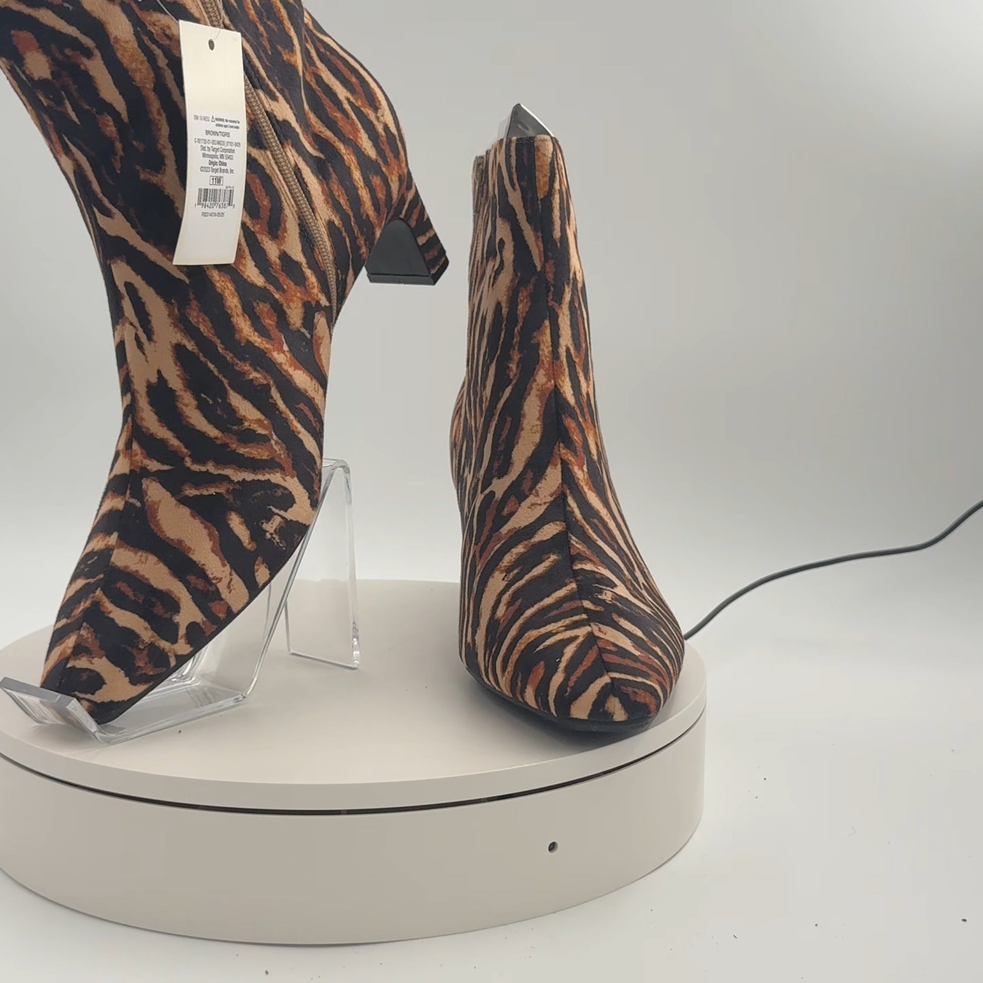 Women’s Wide Width Tigris Boots With Memory Foam Insole – A New Day Tiger Print 11W