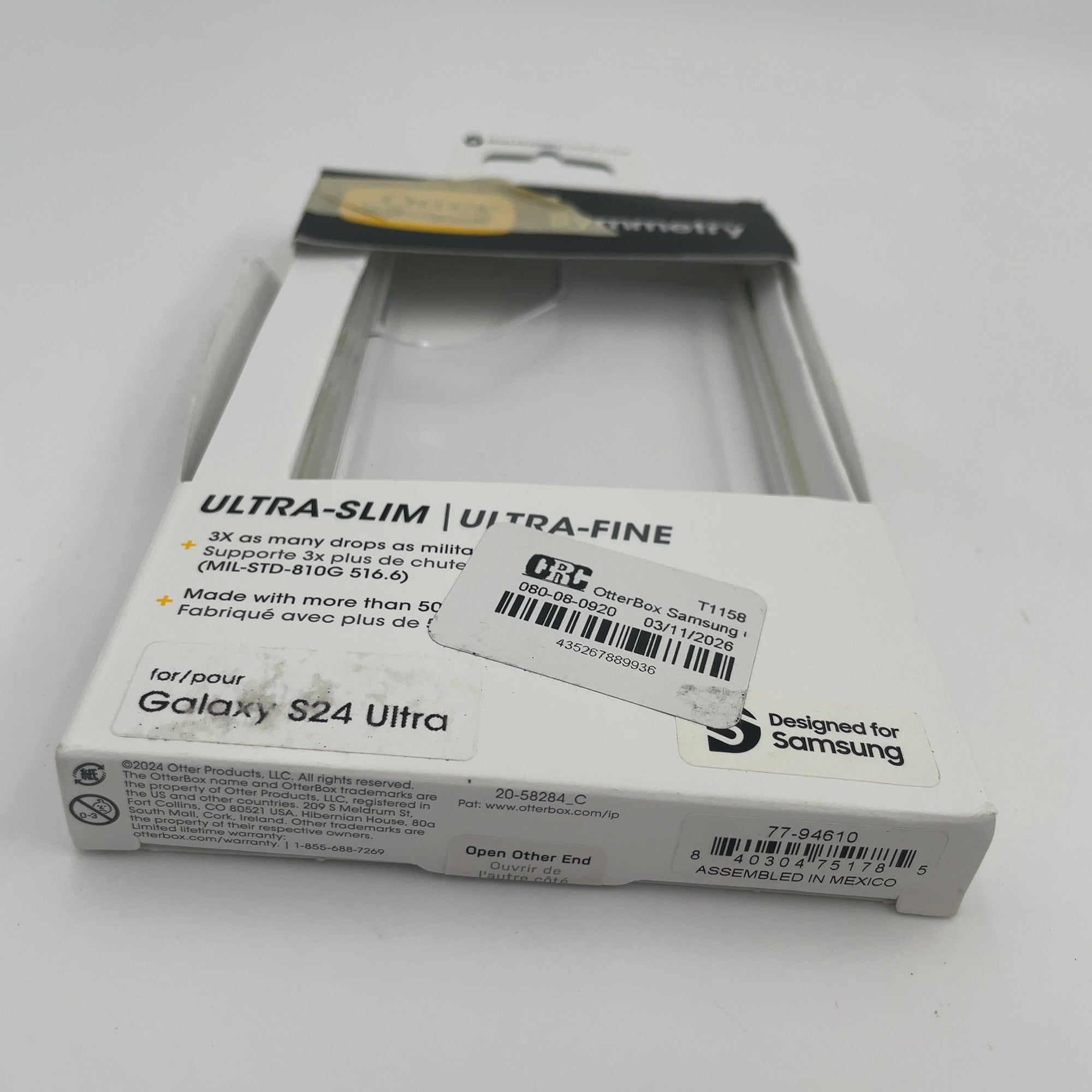 Otterbox Samsung Galaxy S24 Ultra Symmetry Series Case - Clear: Scratch & Bump Resistant