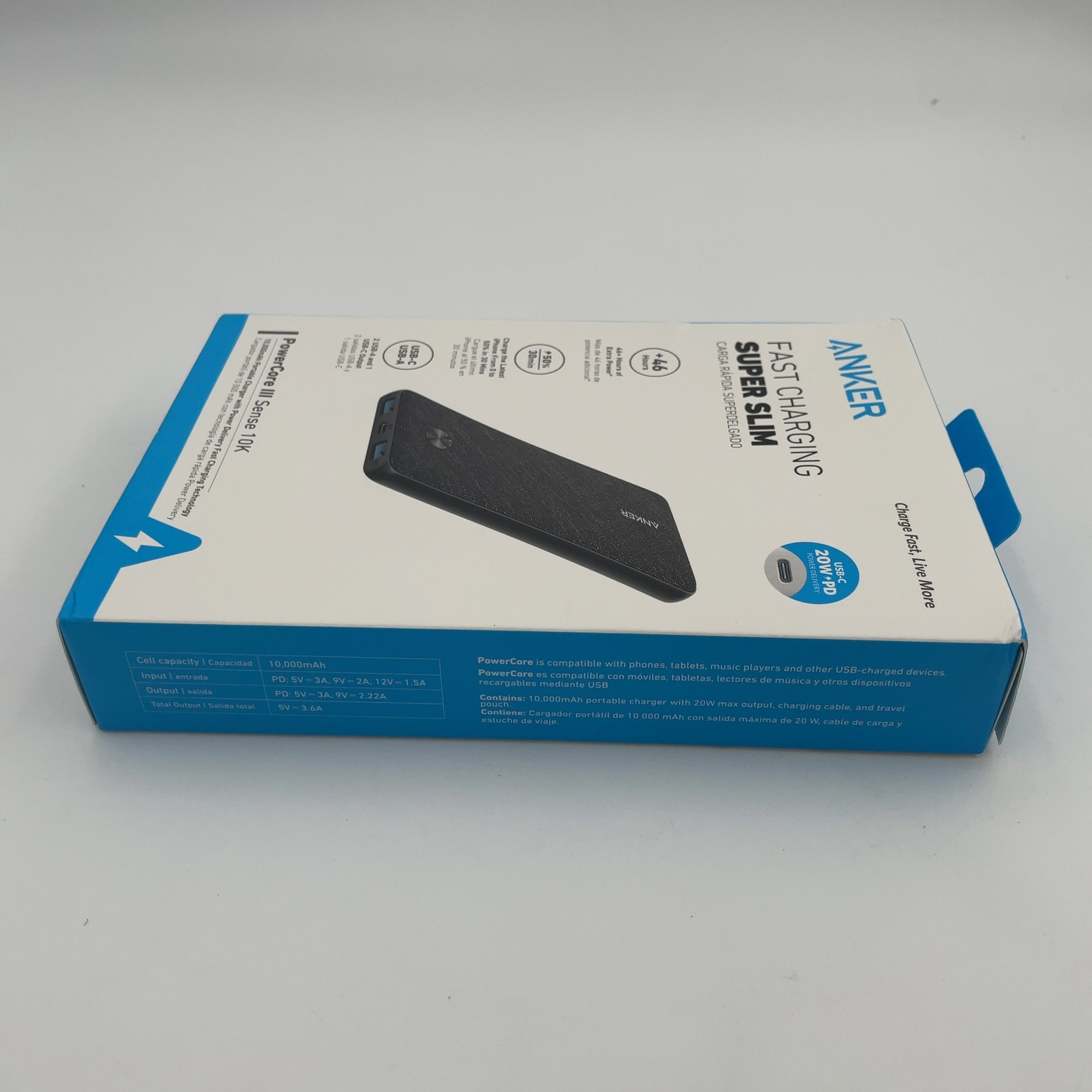 Anker Powercore Iii Sense (20W) 10000Mah: Quick & Smart Charging, Usb-C, Dual Output