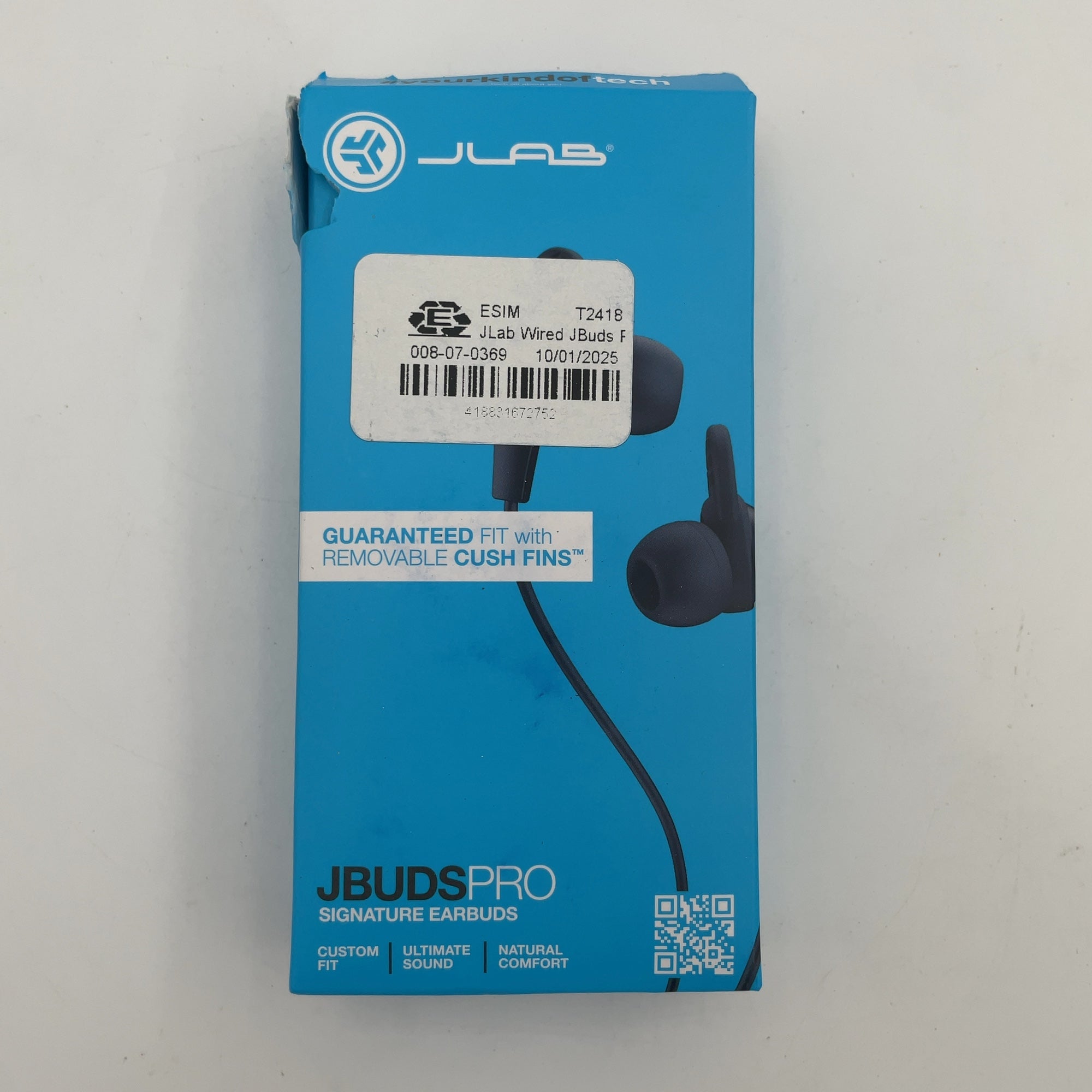 Jlab Wired Jbuds Pro With Universal Mic 3.5 Mm Trrs Right-Angled - Black: Silicone Ear Cushion, Lightweight Design