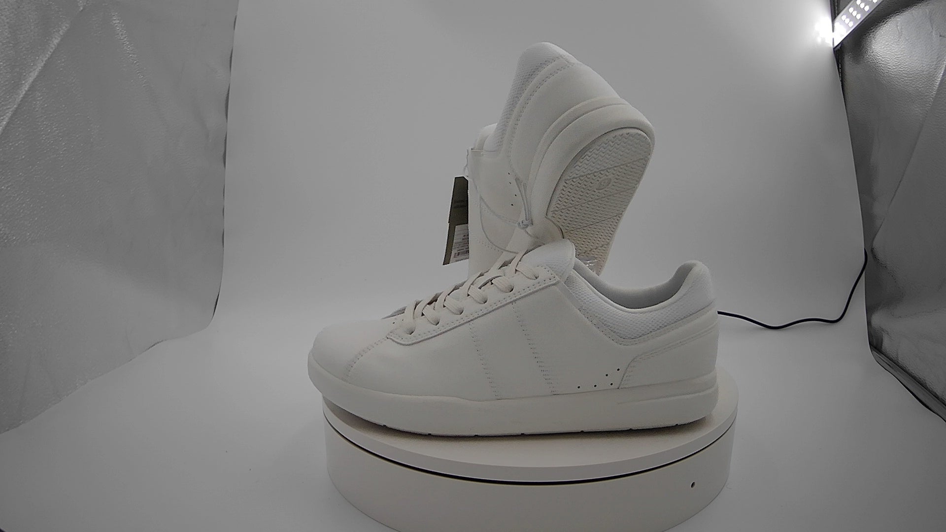 Men's Scout Sneakers - Goodfellow & Co White 8: Lace Up, Cushioned Footbed, Mesh Construction