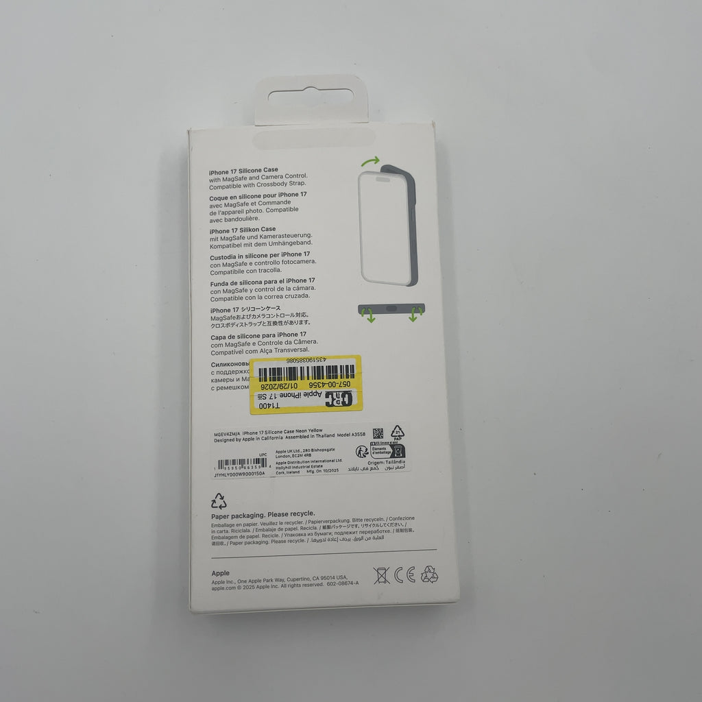 Apple Iphone 17 Silicone Case With Magsafe - Neon Yellow