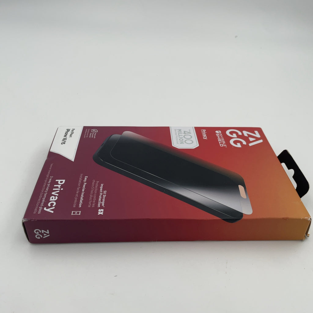 Zagg Apple Iphone 16/Iphone 15 Glass Elite Privacy Screen Protector: Anti-Fingerprint, Scratch-Resistant