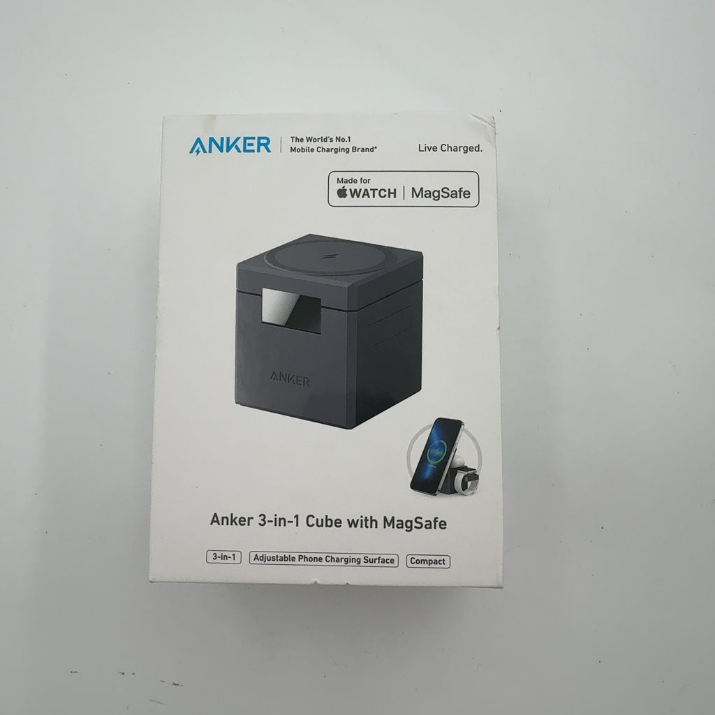 Anker 3-In-1 Cube With Magsafe - Black: Usb-C Wireless Charger For Apple Iphone