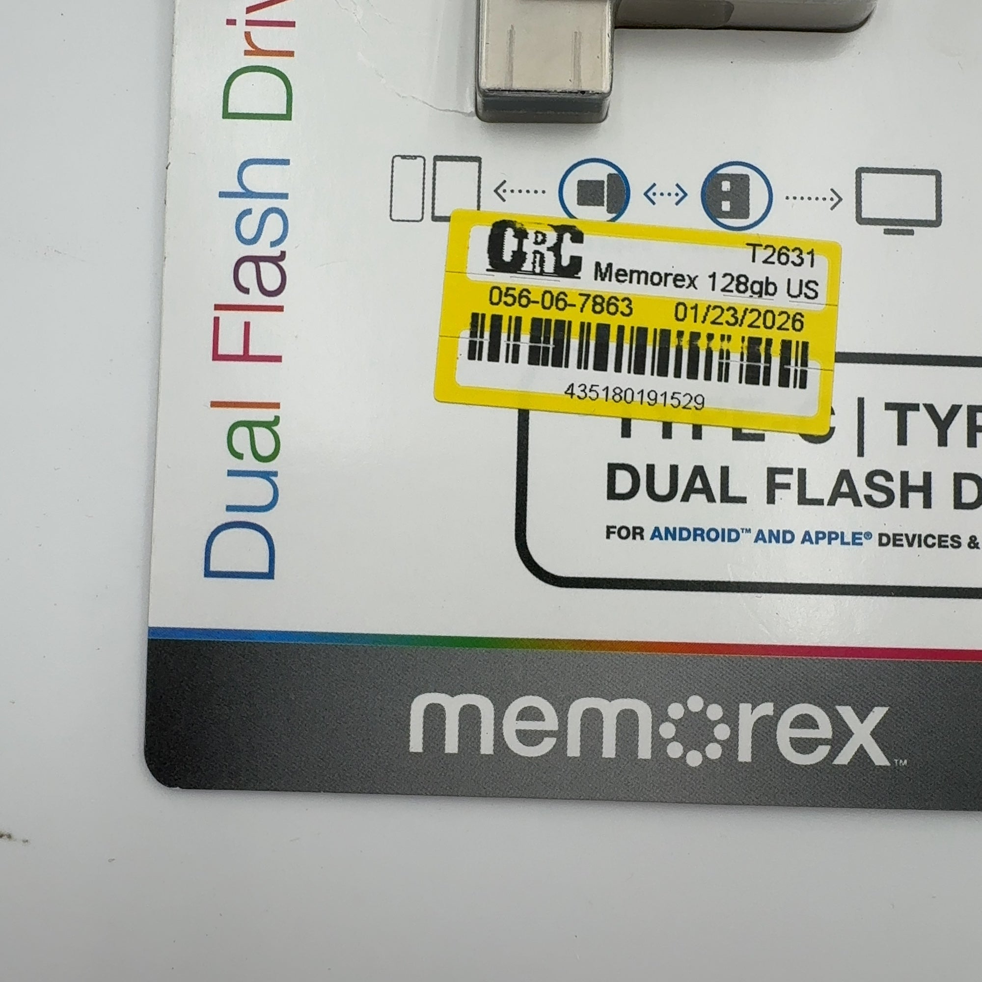 Memorex 128Gb Usb 3.2 Type-C Otg Flash Drive: Usb Memory Stick - Black
