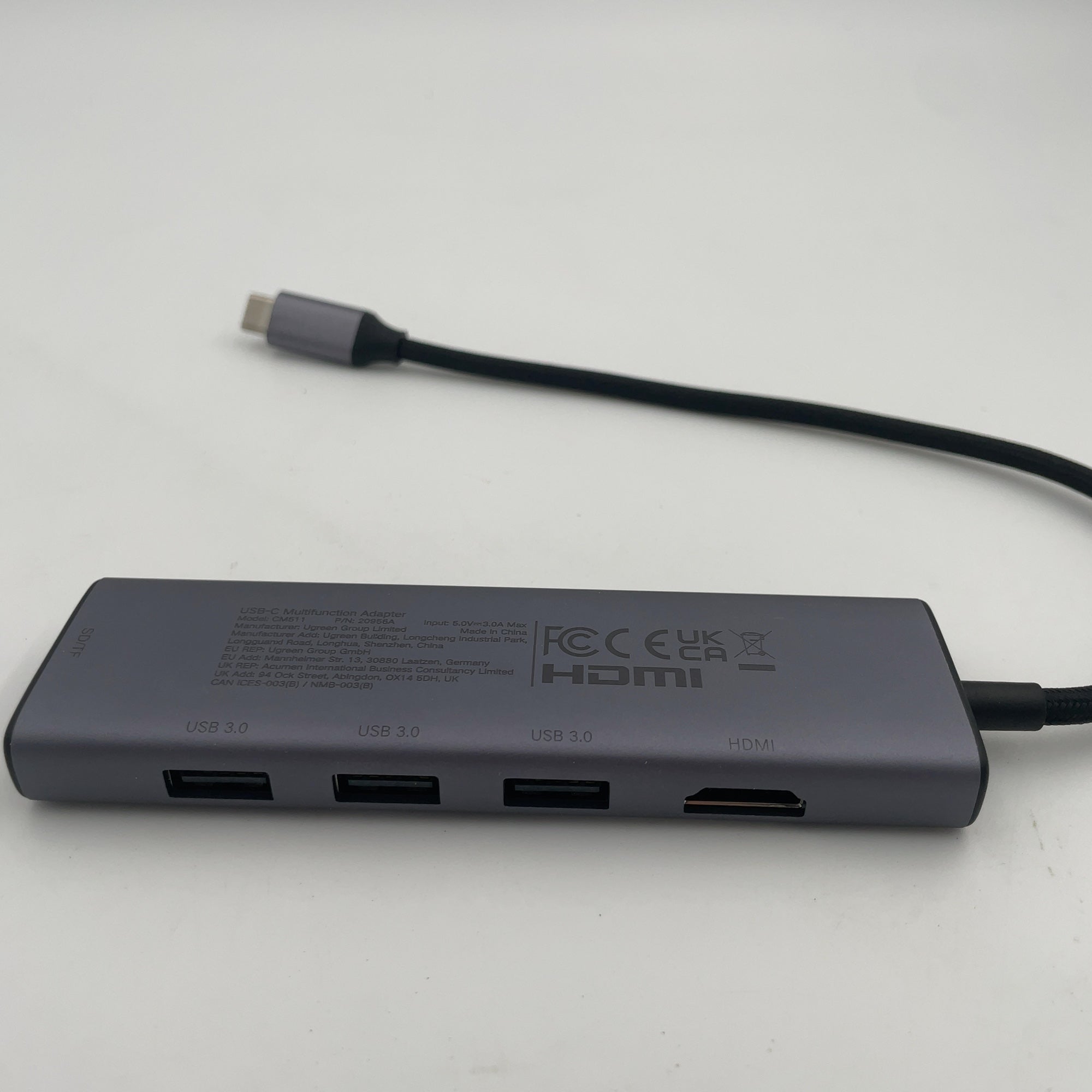 Ugreen 6-In-1 Type C To Hdmi +Usb 3.0*3 + Sd/Tf Converter: Cable Adapter, Usb-C To Hdmi
