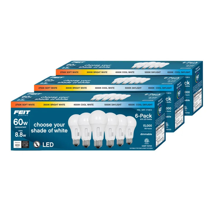 Feit 60W 5-Cct 6Pk