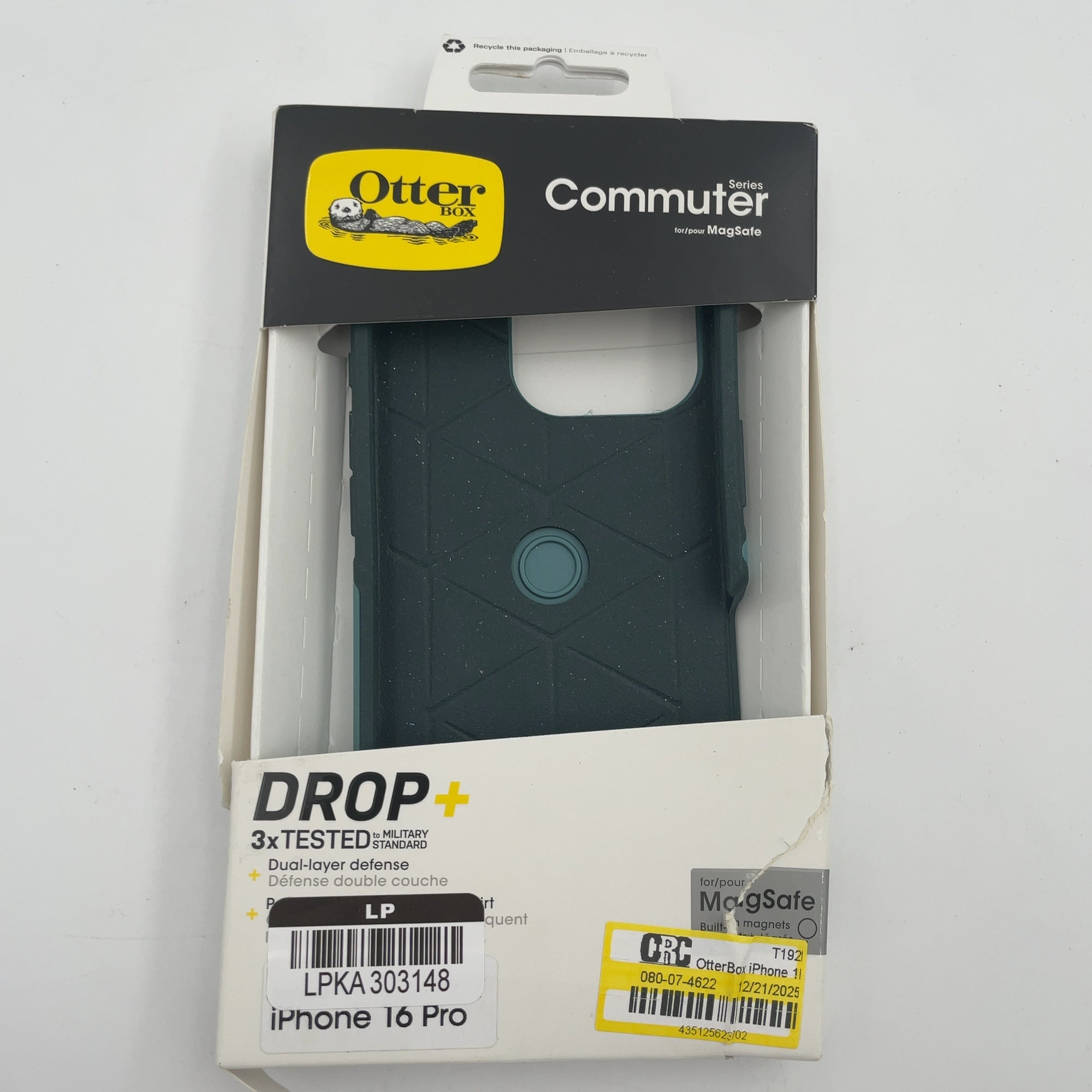 Otterbox Iphone 16 Pro Commuter Series Case For Magsafe - Sagebrush Green: Plastic, Solid Pattern