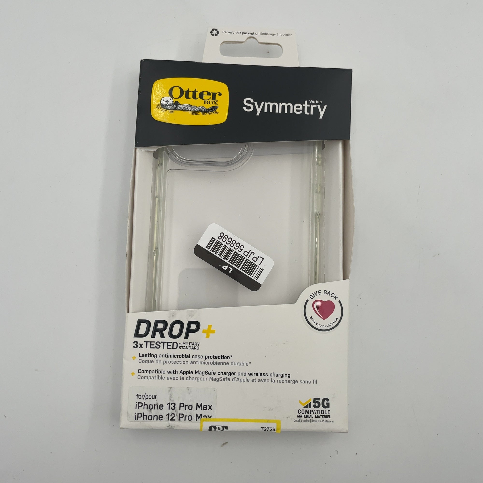 Otterbox Iphone 13 Pro Max/Iphone 12 Pro Max Symmetry Case With Magsafe - Clear: Bump-Resistant, Polycarbonate & Rubber Material