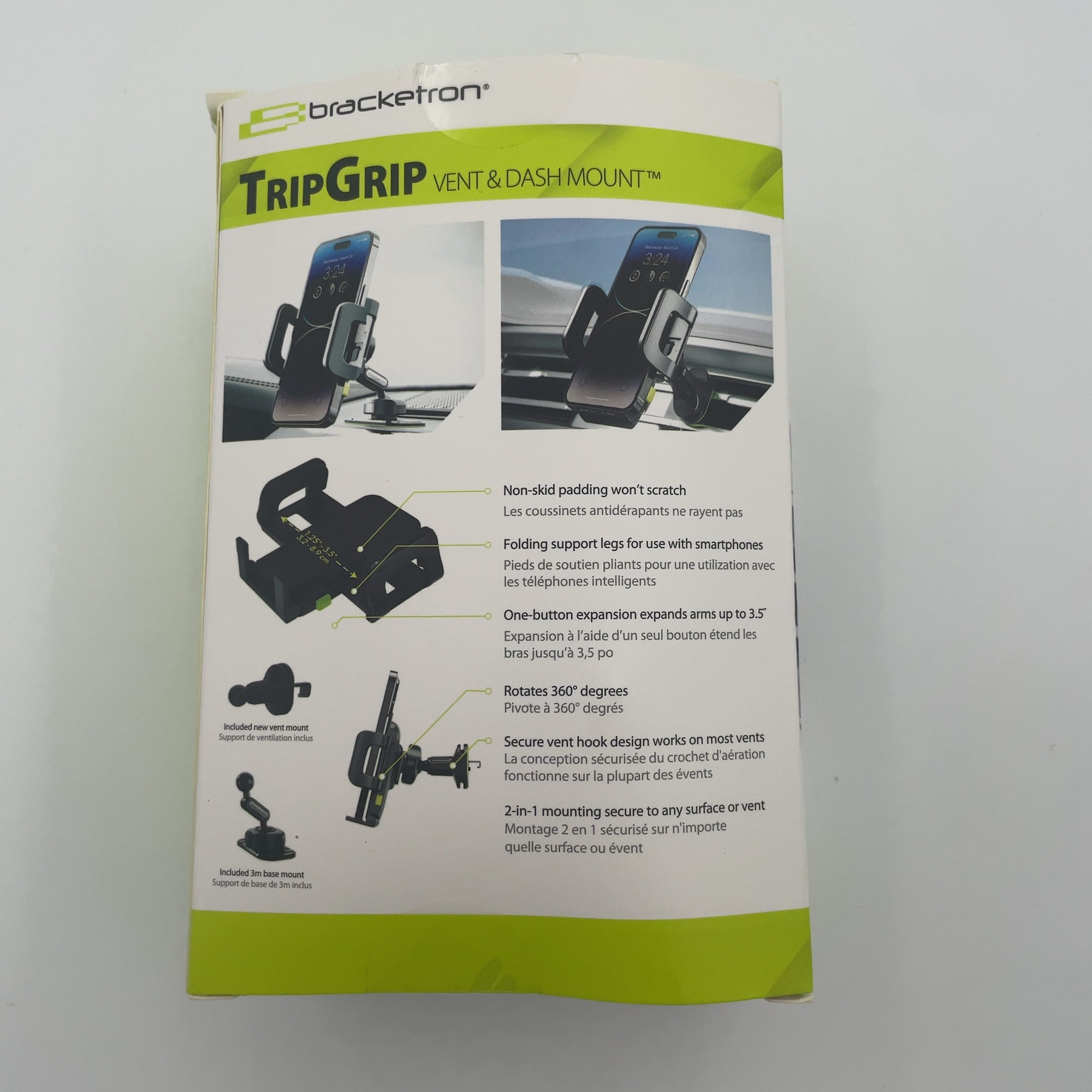 Bracketron Tripgrip Dash & Vent Mount: Mobile Device Stand For Cars