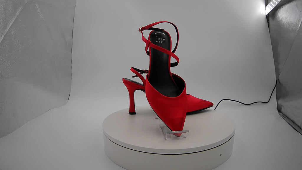 Women’s Rosemary Heels with Memory Foam Insole - A New Day Red 7.5