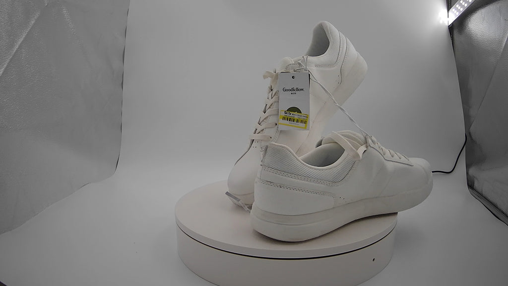 Men's Scout Sneakers - Goodfellow & Co White 13: Lace-Up, Cushioned Footbed, Mesh Construction