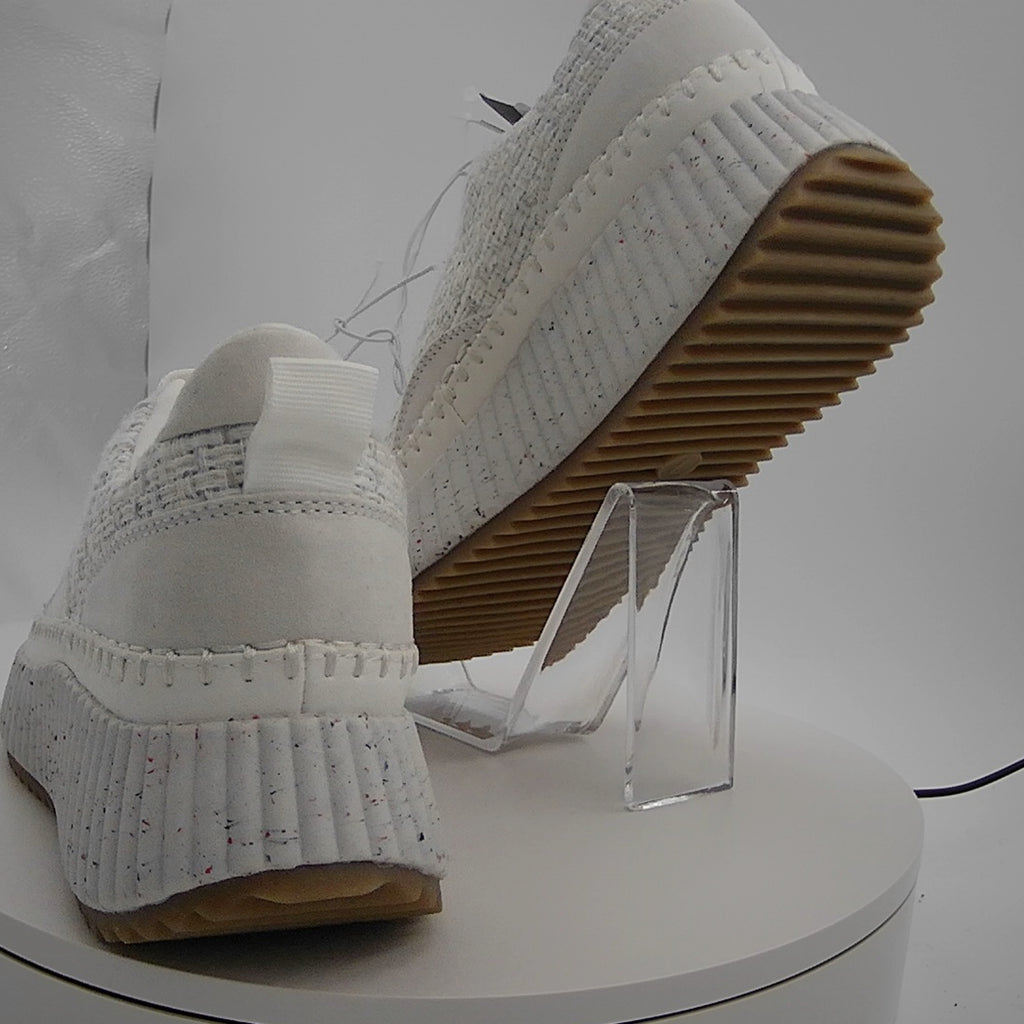 Women's Persephone Sneakers With Memory Foam Insole - Universal Thread White 7: Lace Up, Low Top, Textured Outsole